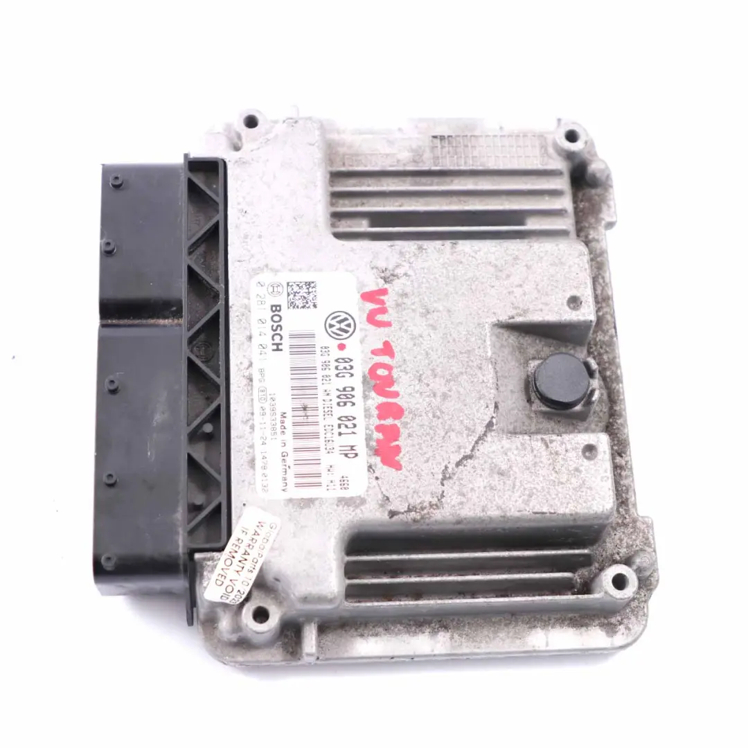 Unidad de Control del Motor ECU para VW Volkswagen Touran TDI Diesel con número de pieza 03G906021MP VW Volkswagen Touran TDI Diesel Unidad de Control del Motor ECU - SKU 03G906021MP - Número de pieza 03G906021MP