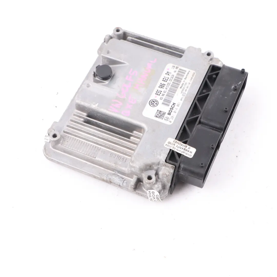 105HP BXE Engine Control Unit ECU Manual to Volkswagen Golf 5 1.9 TDI with Part number 03G906021PM Volkswagen Golf 5 1.9 TDI 105HP BXE Engine Control Unit ECU Manual - SKU 03G906021PM - Part number 03G906021PM