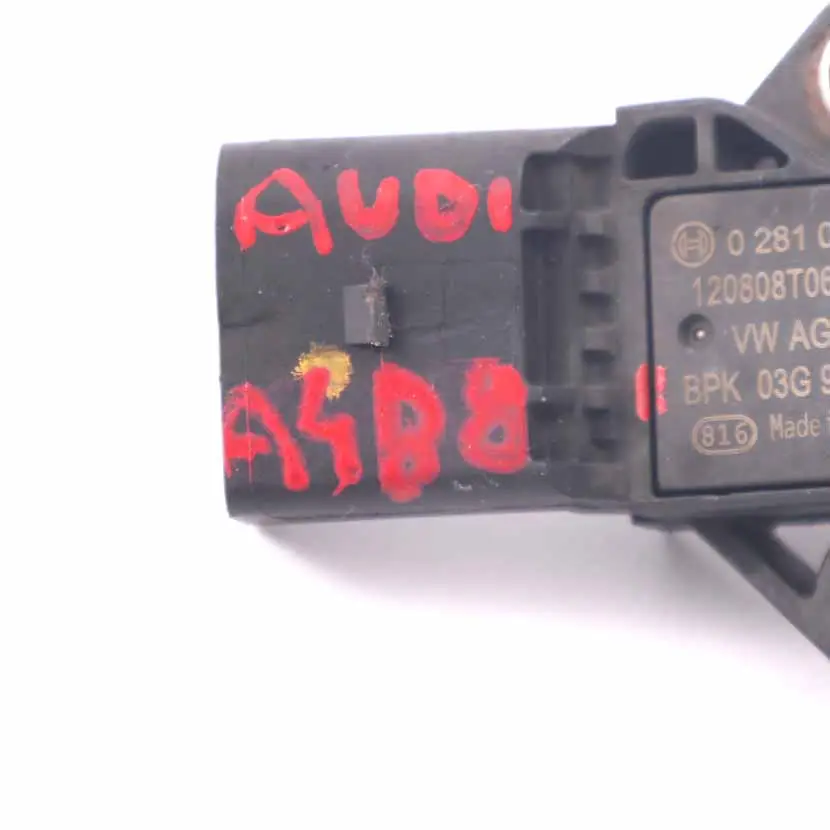 MAP Pressure Sensor Audi A4 B8 Intake Manifold to VW Audi Seat Skoda with Part number 03G906051E VW Audi Seat Skoda MAP Pressure Sensor Audi A4 B8 Intake Manifold - SKU 03G906051E - Part number 03G906051E