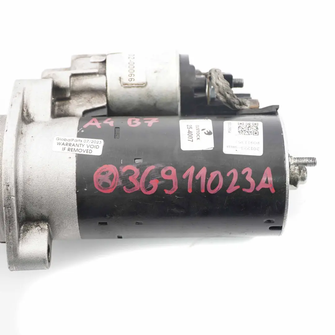 Starter Motor Engine Diesel to Audi A4 B7 2.0 TDI with Part number 03G911023A Audi A4 B7 2.0 TDI Starter Motor Engine Diesel - SKU 03G911023A - Part number 03G911023A