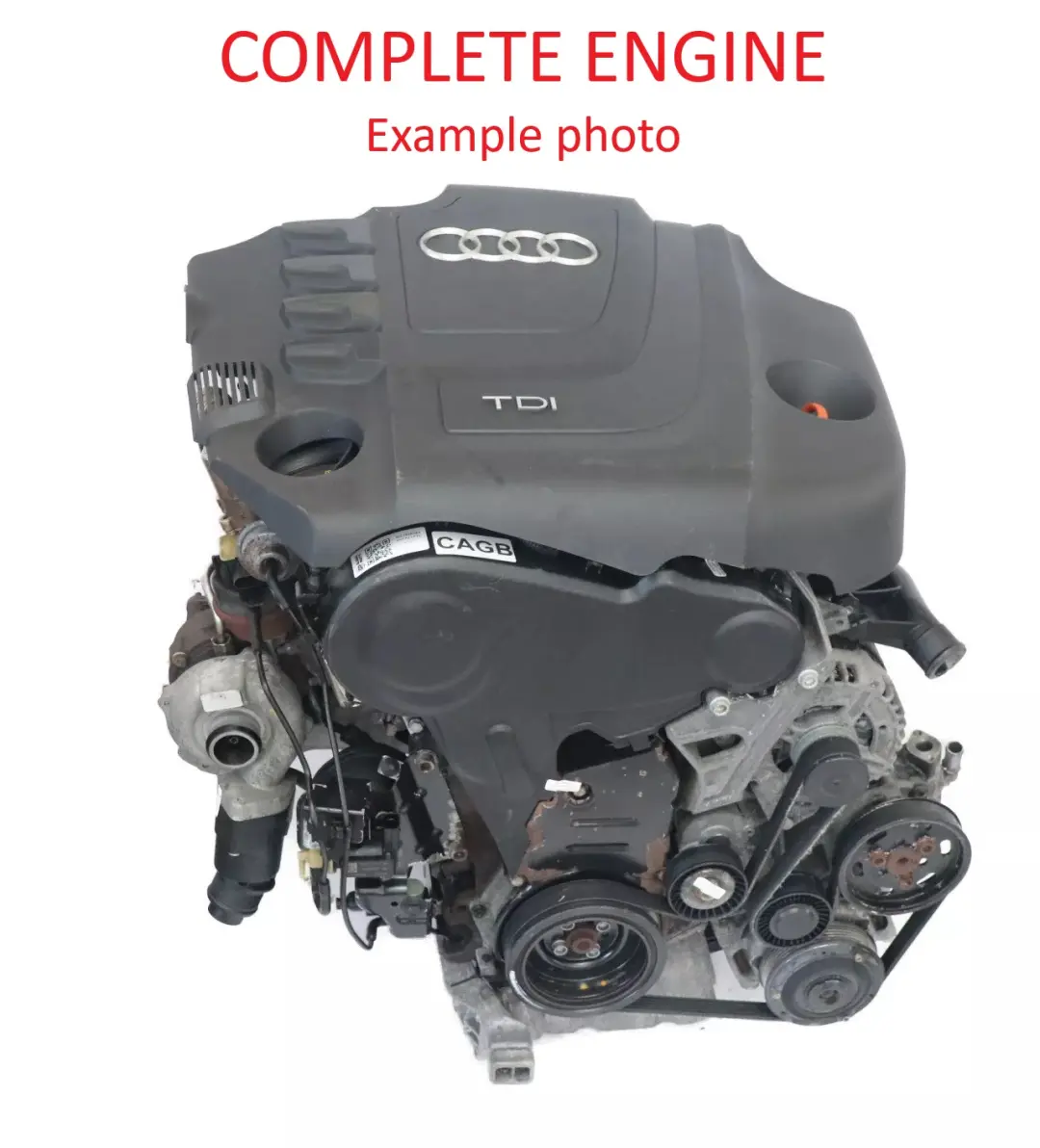 Bare Engine CAGB 136HP with 149k miles, WARRANTY Audi A6 C6 A4 B8 2.0 TDI Diesel - SKU 03L100034H - Part number 03L100034H
