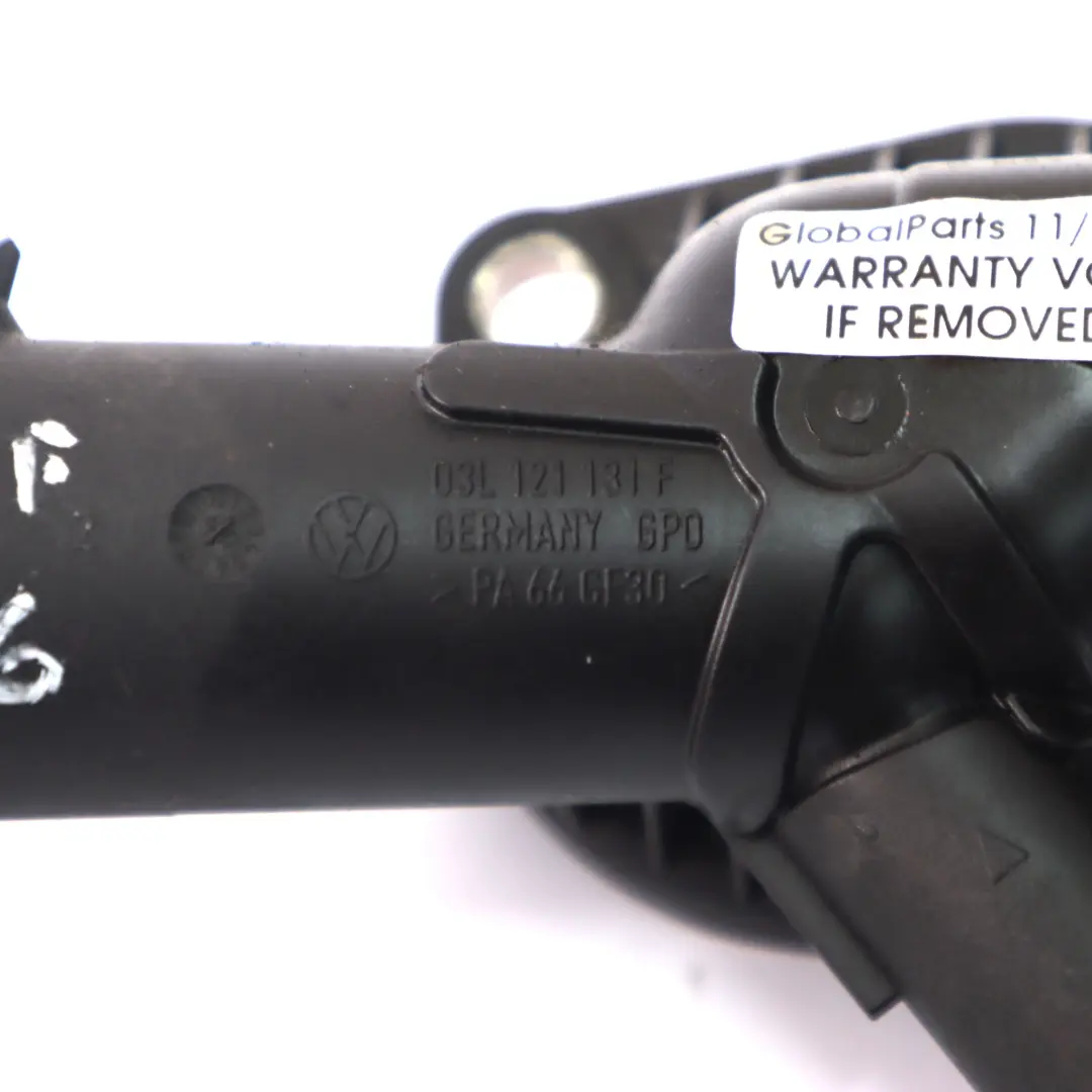 Thermostat Valve Thermostat Housing to VW Volkswagen Golf 6 VI 1.6 TDI with Part number 03L121131F VW Volkswagen Golf 6 VI 1.6 TDI Thermostat Valve Thermostat Housing - SKU 03L121131F - Part number 03L121131F