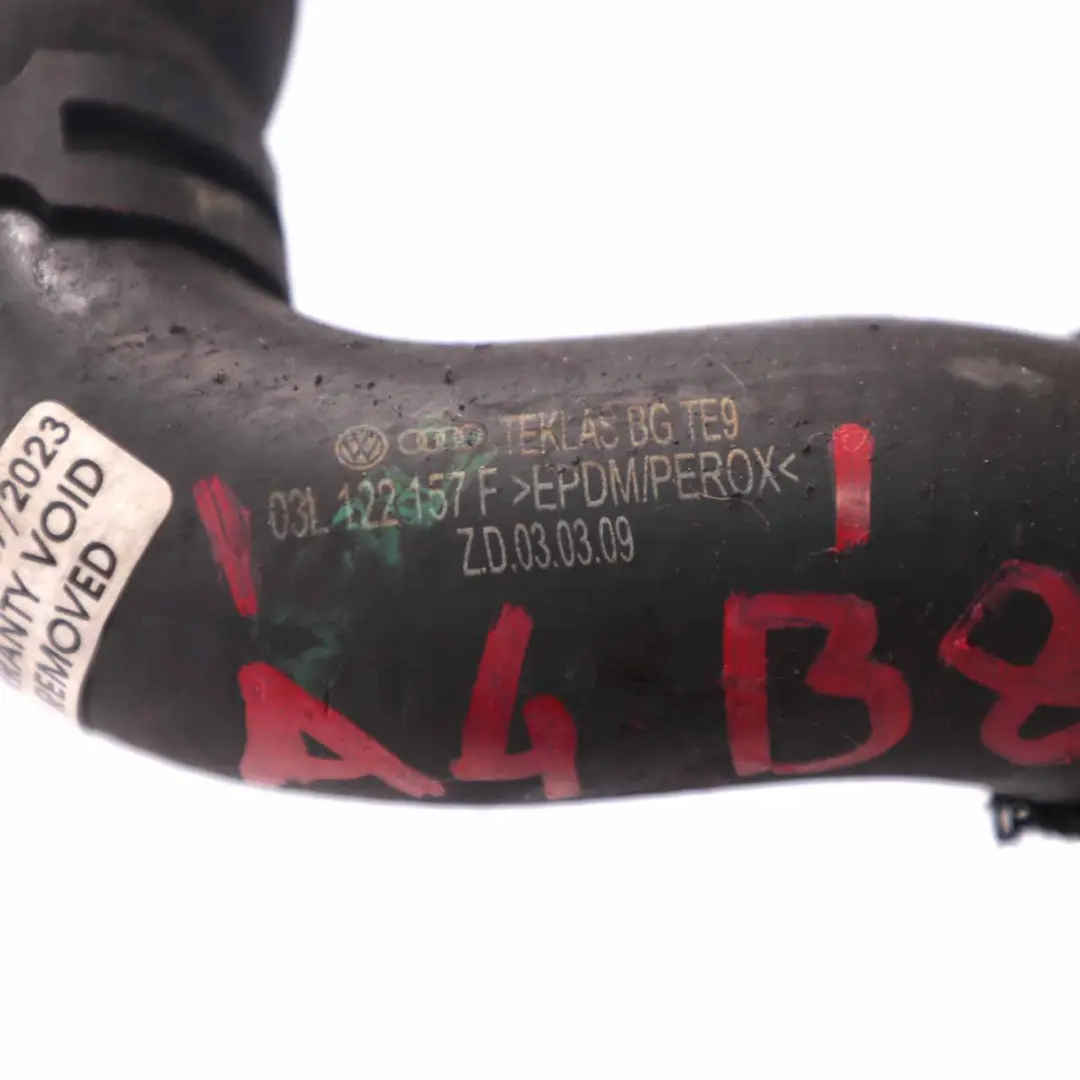 Audi A4 B8 2.0 TDI Wasserschlauch Kühler Kühlmittelrohrleitung - SKU 03L122157F - Teilenummer 03L122157F