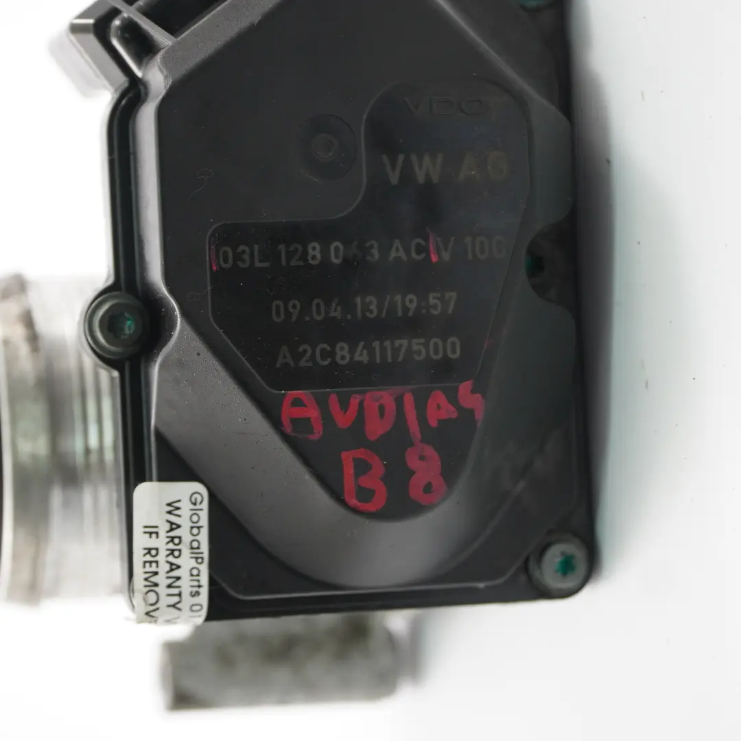 Aleta Válvula Cuerpo Acelerador Diésel para Audi A4 B8 A5 8T 2.0 TDI con número de pieza 03L128063AC Audi A4 B8 A5 8T 2.0 TDI Aleta Válvula Cuerpo Acelerador Diésel - SKU 03L128063AC - Número de pieza 03L128063AC
