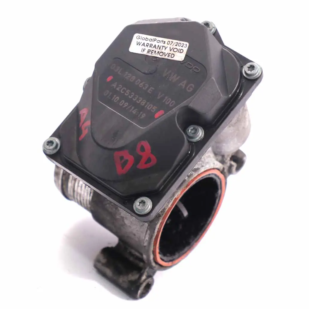  Drossel Klappe Audi A4 B8 A5 8T 2.0TDI Diesel Ventil Klappe - SKU 03L128063E - Teilenummer 03L128063E