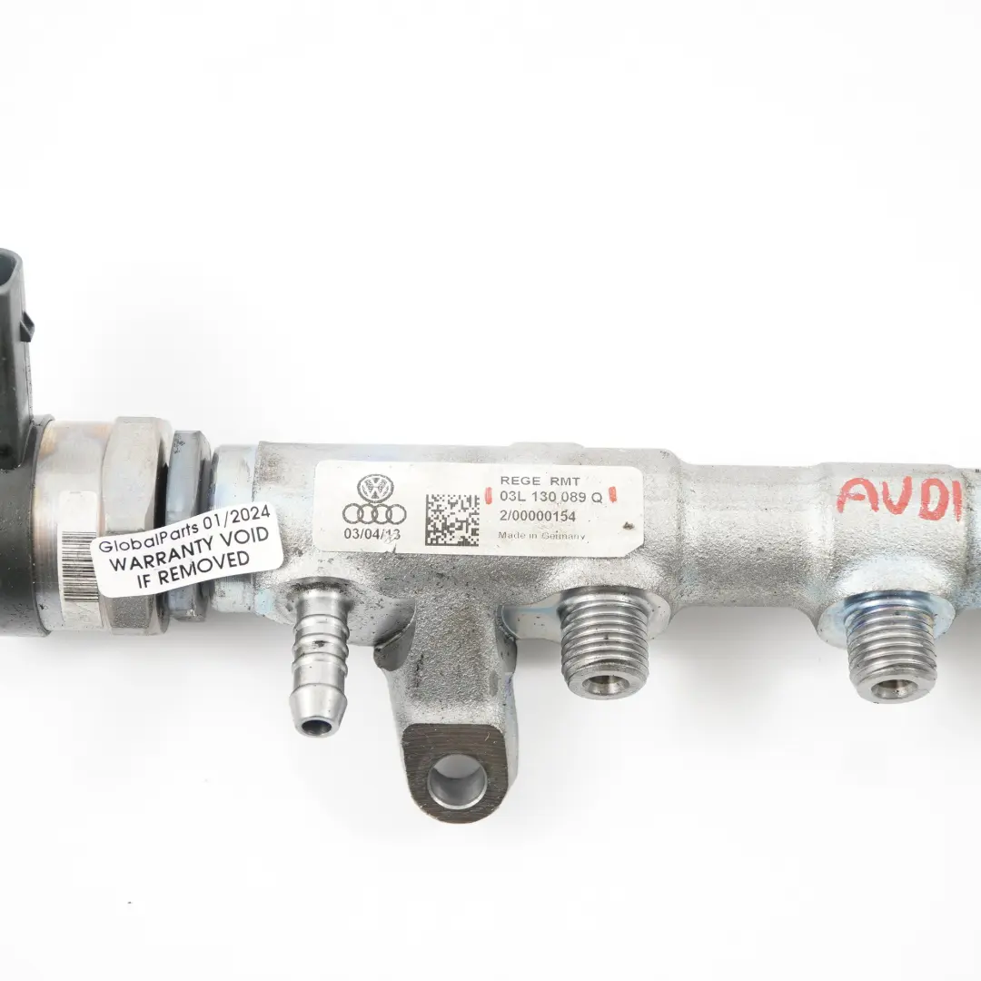 Audi A4 B8 Q5 8R 2.0 TDI Diesel Fuel Rail Injection Rail Line - SKU 03L130089Q - Part number 03L130089Q