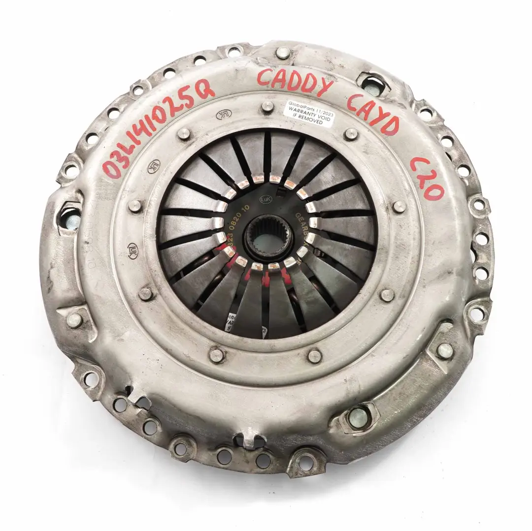 Clutch Kit VW Volkswagen Caddy 1.6 TDI Diesel CAYD Plate Disc Luk to with Part number 03L141025Q Clutch Kit VW Volkswagen Caddy 1.6 TDI Diesel CAYD Plate Disc Luk - SKU 03L141025Q - Part number 03L141025Q