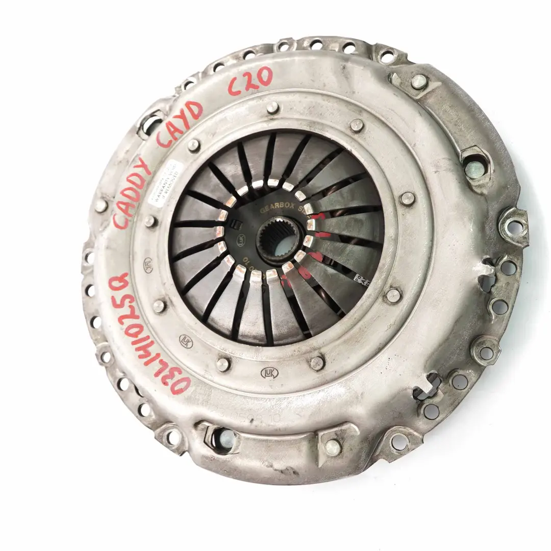 CAYD Sprzęgło Docisk do VW Volkswagen Caddy 1.6 TDI o numerze 03L141025Q VW Volkswagen Caddy 1.6 TDI CAYD Sprzęgło Docisk - SKU 03L141025Q - Numer Części 03L141025Q