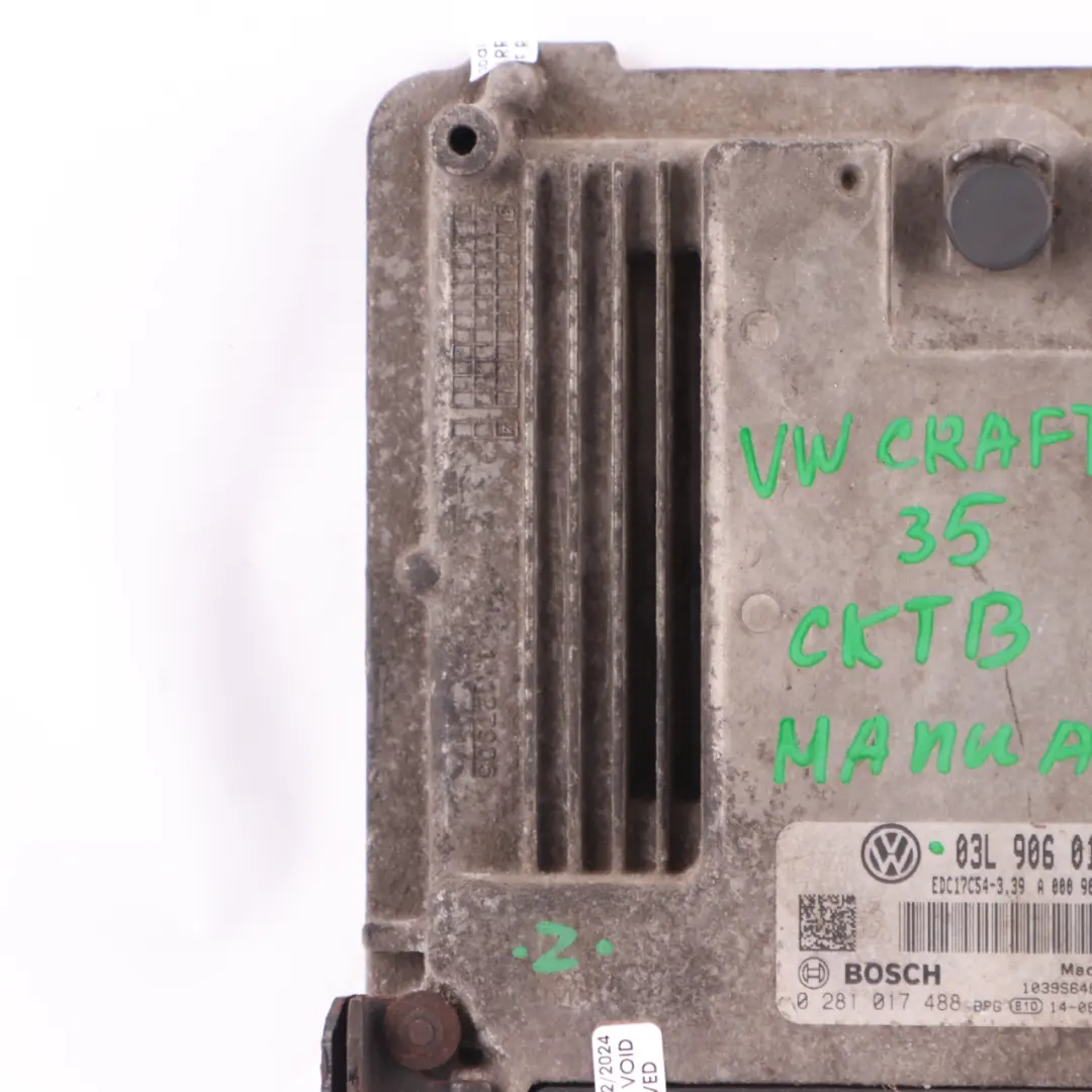 CKTB Engine Unit Module ECU Manual to VW Volkswagen Crafter 2.0 TDI with Part number 03L906012A VW Volkswagen Crafter 2.0 TDI CKTB Engine Unit Module ECU Manual - SKU 03L906012A - Part number 03L906012A