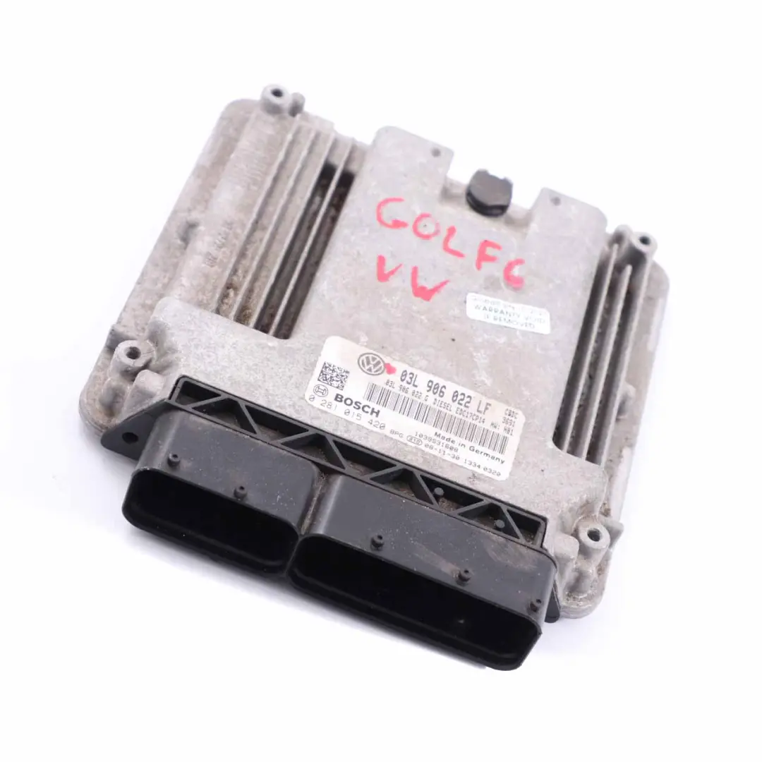 CBD Unidad de Control del Motor ECU Manual para VW Golf 6 2.0 TDI Diesel con número de pieza 03L906022LF VW Golf 6 2.0 TDI Diesel CBD Unidad de Control del Motor ECU Manual - SKU 03L906022LF - Número de pieza 03L906022LF