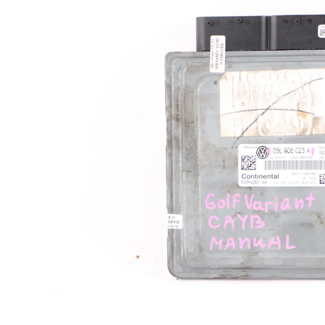 CAYB Engine Unit ECU Manual VW Volkswagen Golf 6 1.6 TDI Diesel - SKU 03L906023A - Part number 03L906023A