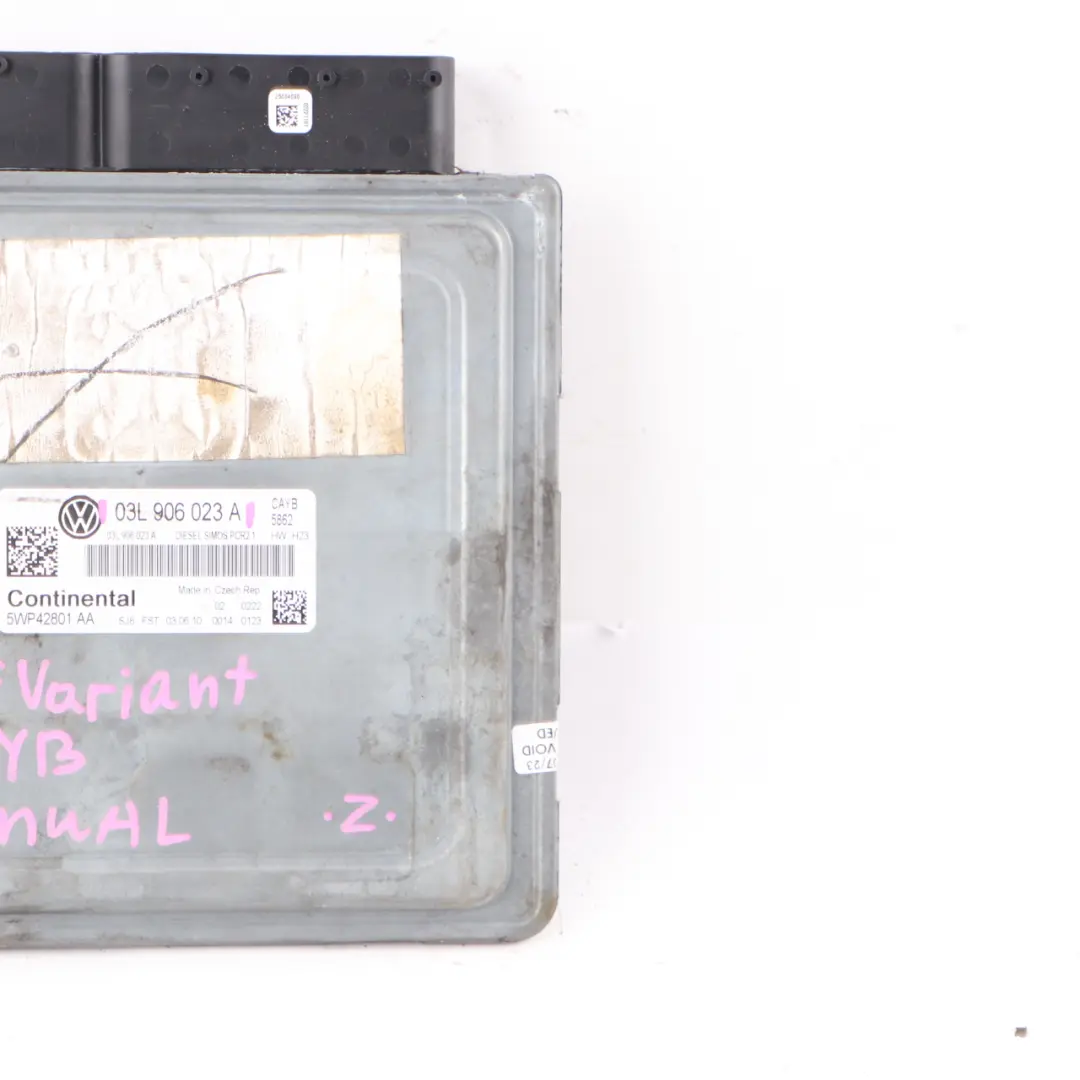 CAYB Engine Unit ECU Manual to VW Volkswagen Golf 6 1.6 TDI Diesel with Part number 03L906023A VW Volkswagen Golf 6 1.6 TDI Diesel CAYB Engine Unit ECU Manual - SKU 03L906023A - Part number 03L906023A