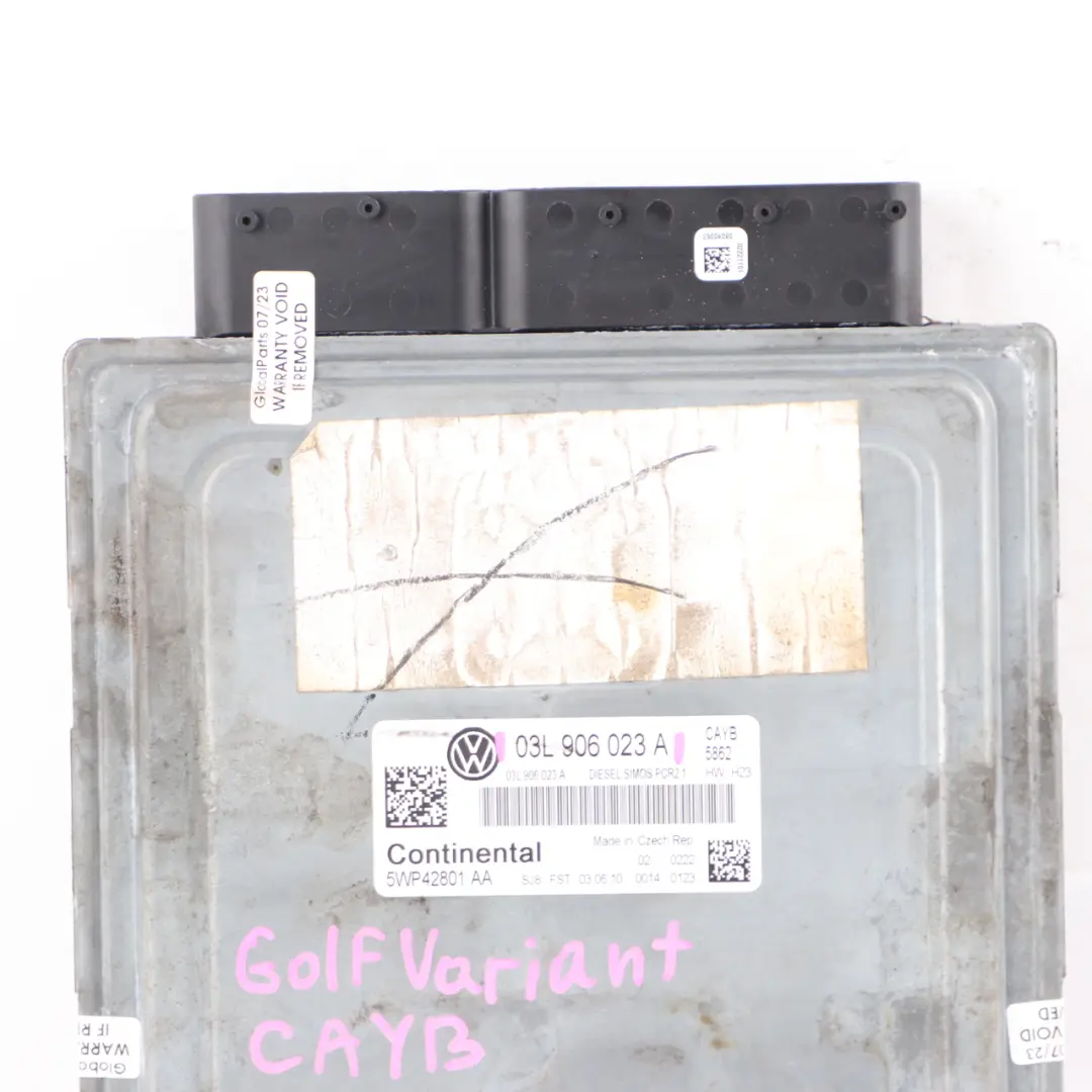 CAYB Engine Unit ECU Manual VW Volkswagen Golf 6 1.6 TDI Diesel - SKU 03L906023A - Part number 03L906023A