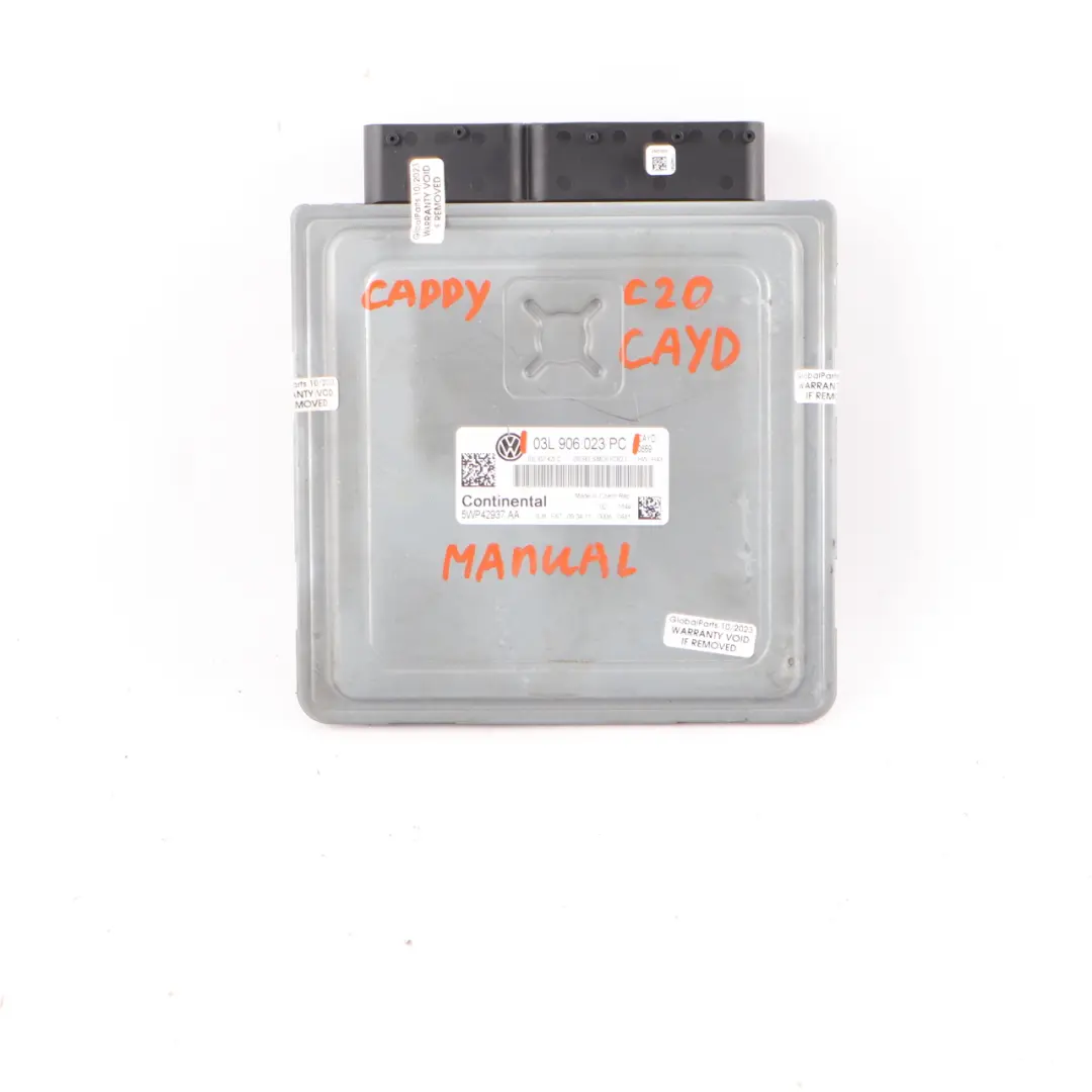 CAYD C20 102HP Unidad Motor ECU Manual para Volkswagen Caddy 1.6 TDI con número de pieza 03L906023PC Volkswagen Caddy 1.6 TDI CAYD C20 102HP Unidad Motor ECU Manual - SKU 03L906023PC - Número de pieza 03L906023PC