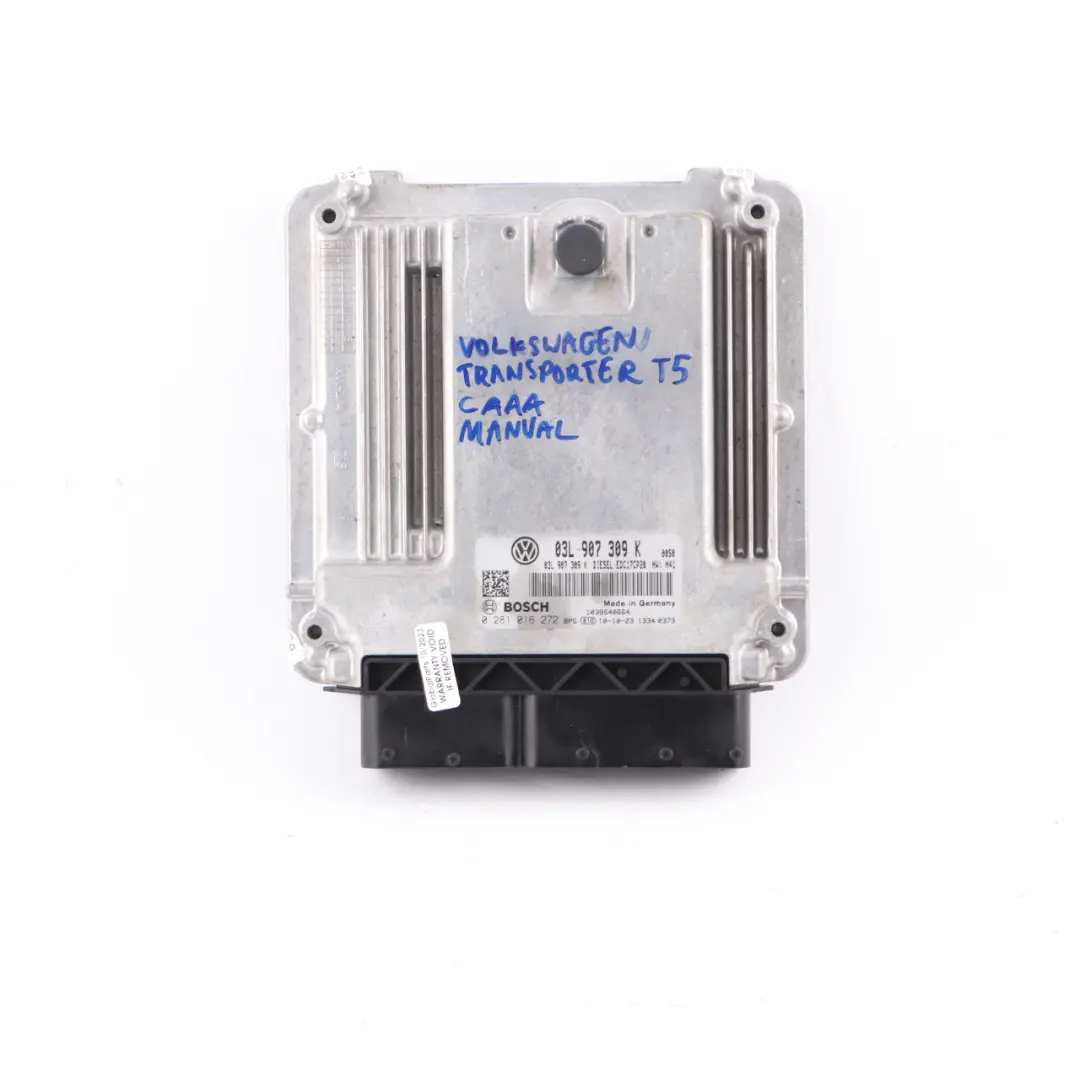 CAAA Engine Unit Module ECU Manual to VW Transporter T5 2.0 TDI with Part number 03L907309K VW Transporter T5 2.0 TDI CAAA Engine Unit Module ECU Manual - SKU 03L907309K - Part number 03L907309K