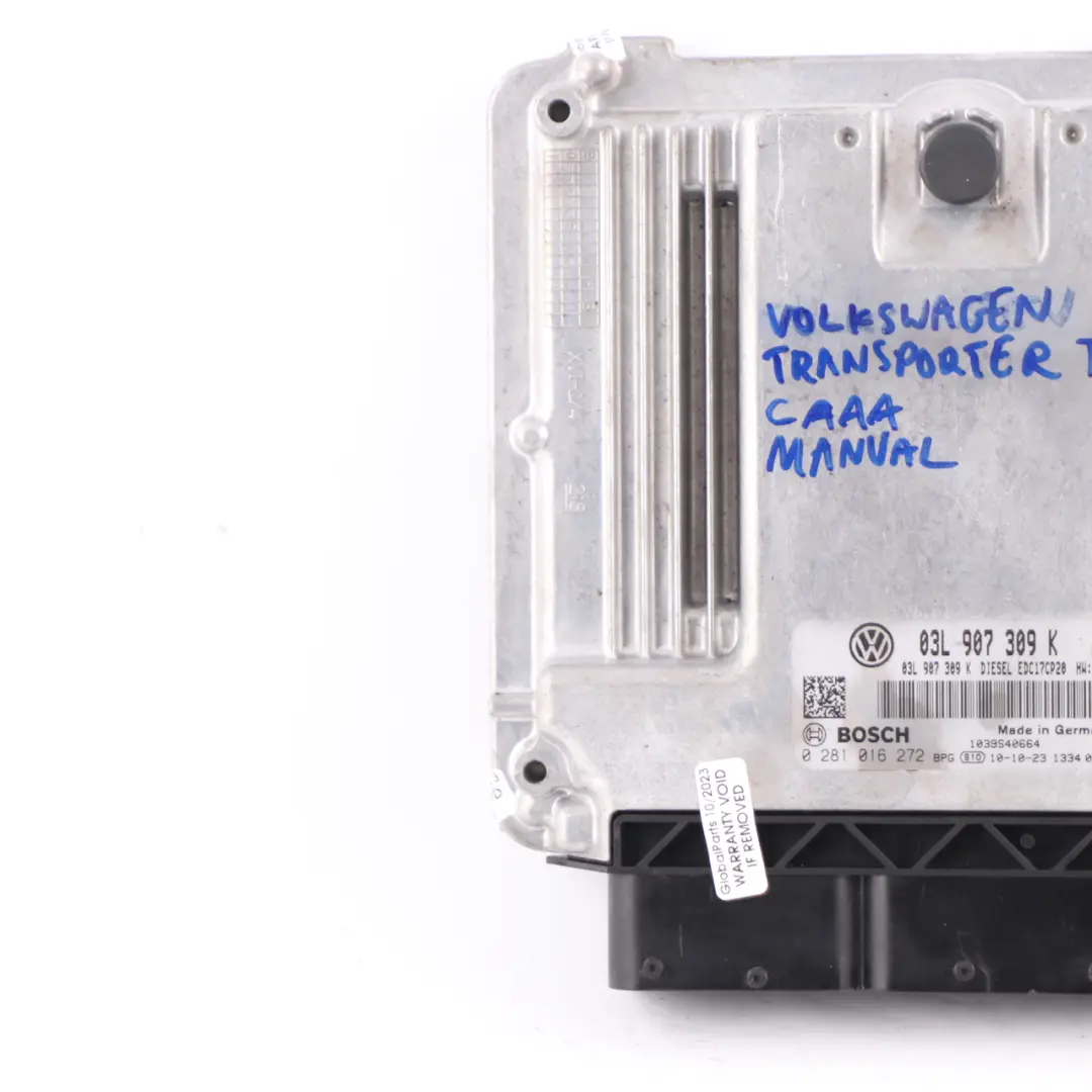 VW Transporter T5 2.0 TDI CAAA 84HP Engine Unit Module ECU Manual - SKU 03L907309K - Part number 03L907309K