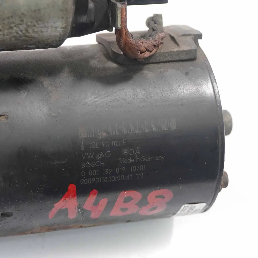 Starter Motor Engine Motor Actuator Diesel Bosch to Audi A4 B8 with Part number 03L911021E Audi A4 B8 Starter Motor Engine Motor Actuator Diesel Bosch - SKU 03L911021E - Part number 03L911021E