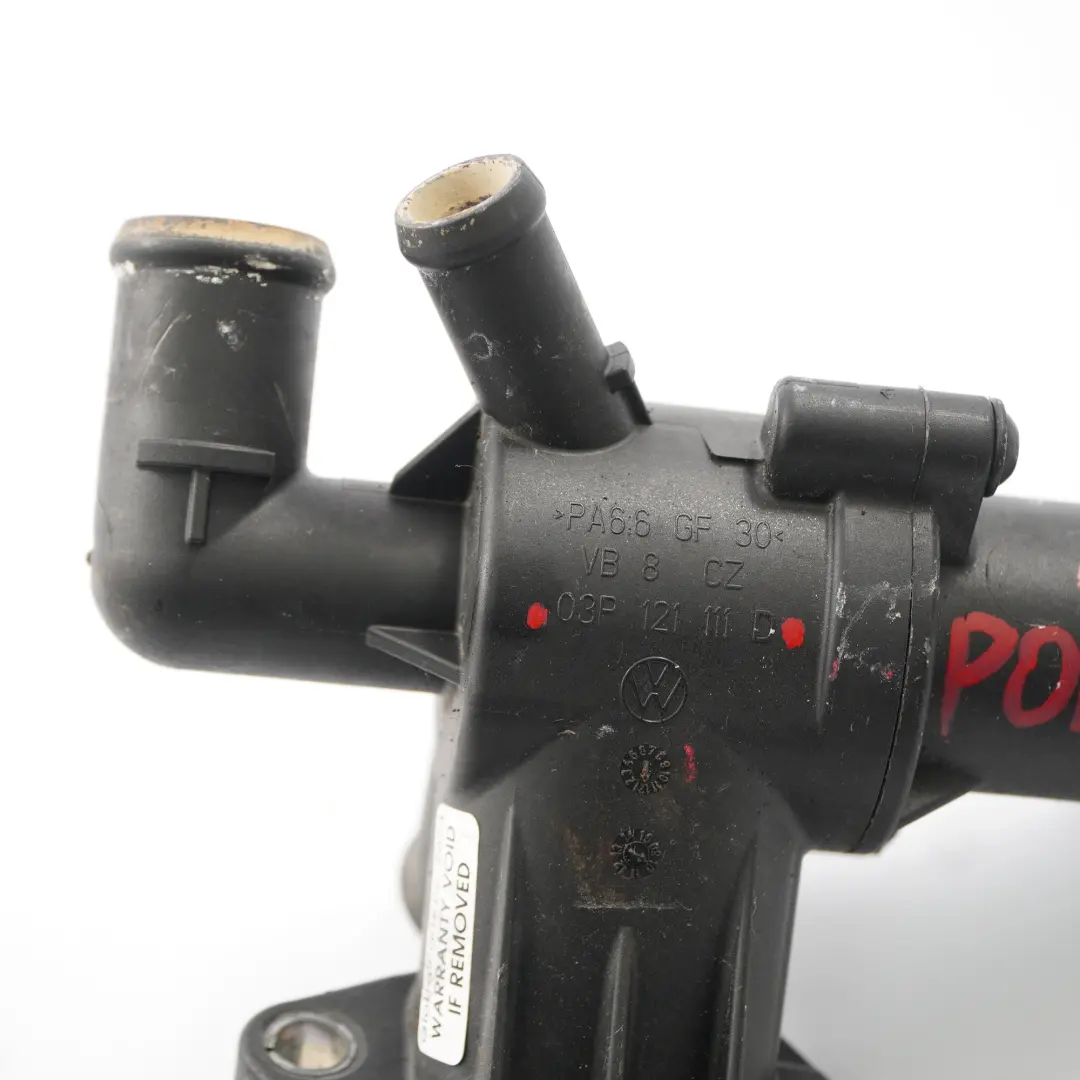 CFWA Seat Skoda Termostato Refrigerante Carcasa para VW Polo MK 5 1.2 TDI con número de pieza 03P12111D VW Polo MK 5 1.2 TDI CFWA Seat Skoda Termostato Refrigerante Carcasa - SKU 03P12111D - Número de pieza 03P12111D