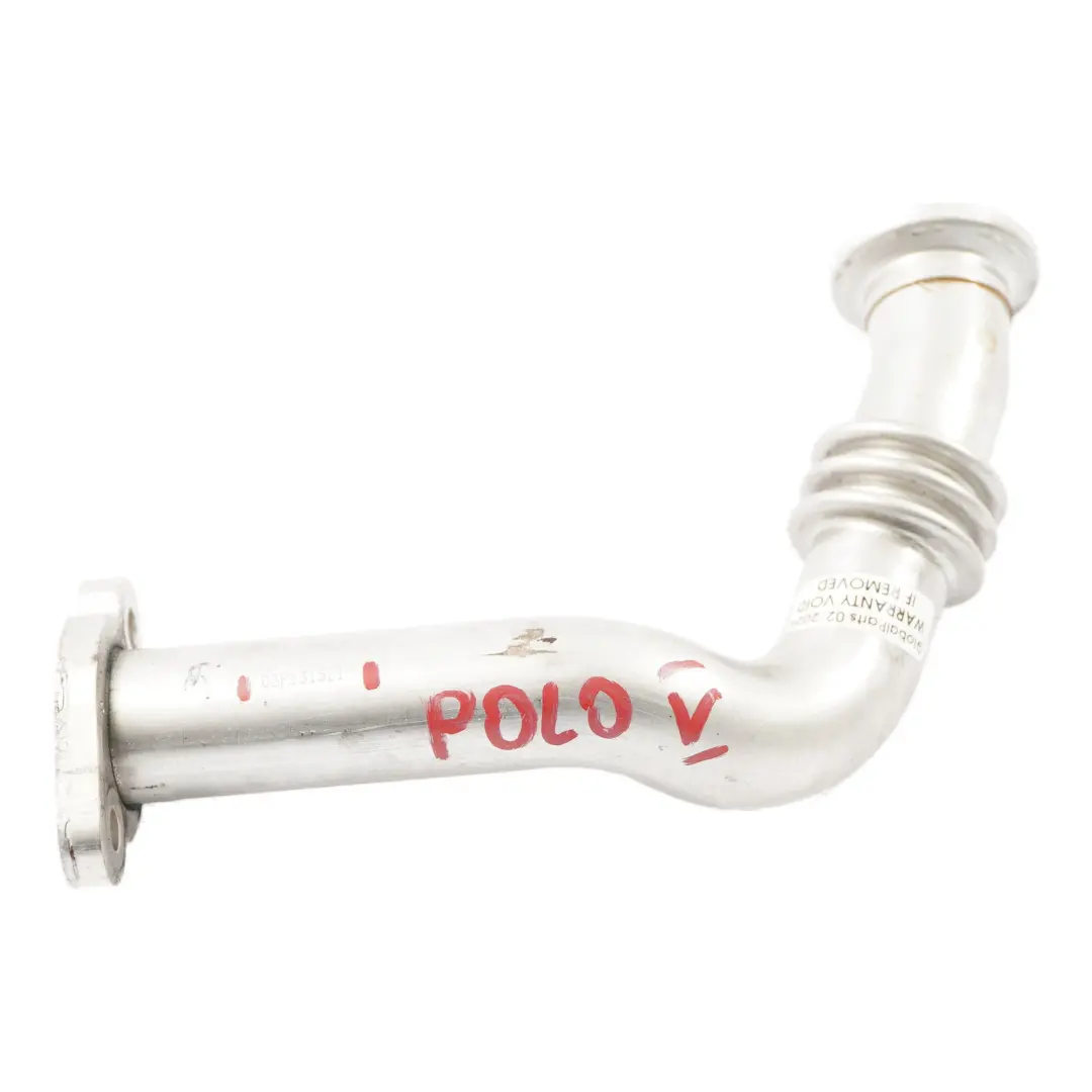 MK5 TDI Tubo de conexión del refrigerador de la válvula EGR para VW Polo con número de pieza 03P131521 VW Polo MK5 TDI Tubo de conexión del refrigerador de la válvula EGR - SKU 03P131521 - Número de pieza 03P131521