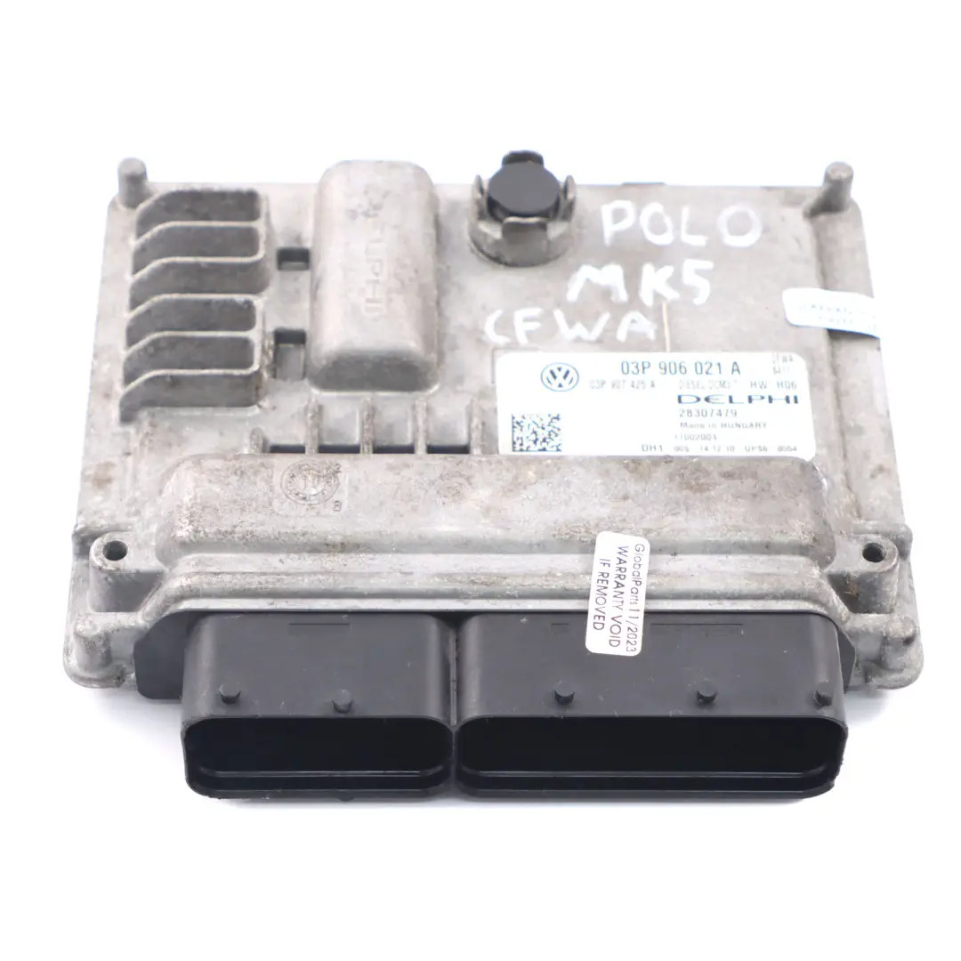 MK5 6R 1.2 TDI CFWA Module de l'unité moteur ECU pour Volkswagen Polo à propos du numéro de pièce 03P906021A Volkswagen Polo MK5 6R 1.2 TDI CFWA Module de l'unité moteur ECU - SKU 03P906021A - Numéro de pièce 03P906021A