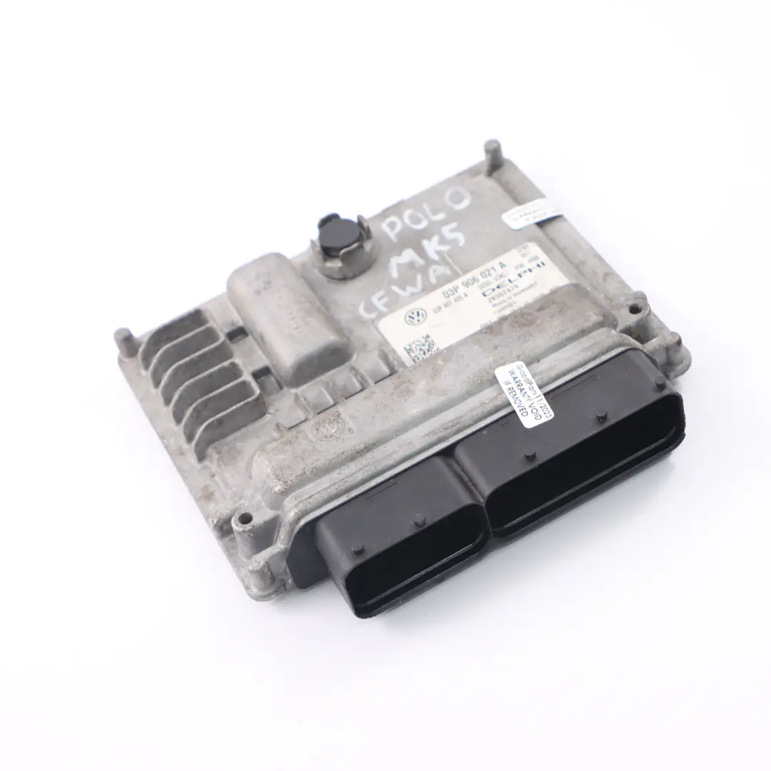 MK5 6R 1.2 TDI CFWA Módulo Unidad Motor ECU para Volkswagen Polo con número de pieza 03P906021A Volkswagen Polo MK5 6R 1.2 TDI CFWA Módulo Unidad Motor ECU - SKU 03P906021A - Número de pieza 03P906021A
