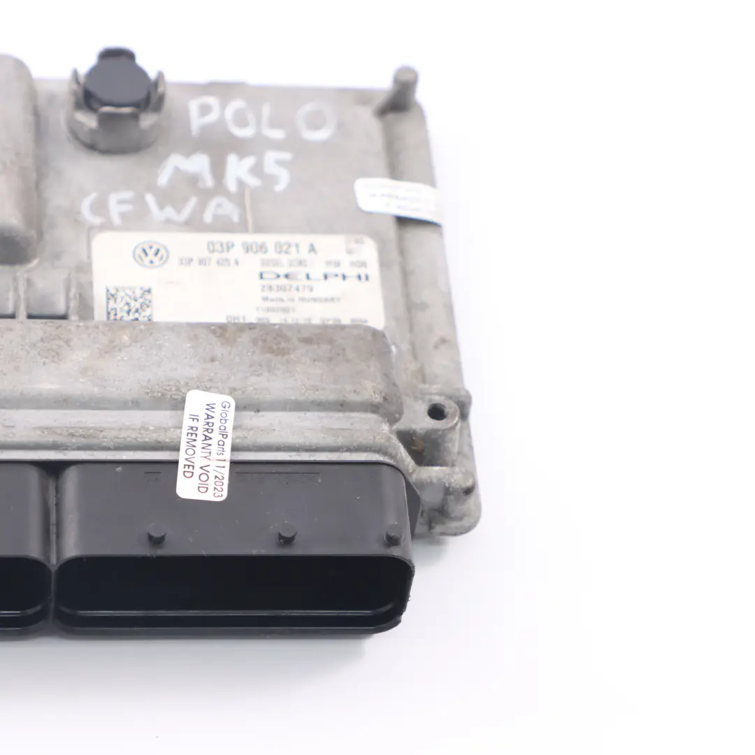 MK5 6R 1.2 TDI CFWA Engine Unit Module ECU to Volkswagen Polo with Part number 03P906021A Volkswagen Polo MK5 6R 1.2 TDI CFWA Engine Unit Module ECU - SKU 03P906021A - Part number 03P906021A