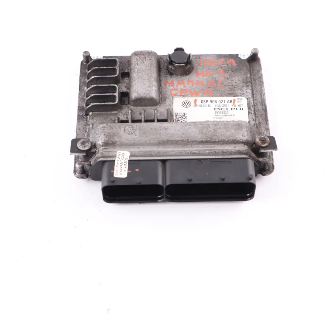 CFWA Engine Unit Module ECU Manual to Seat Ibiza 1.2 TDI with Part number 03P906021AB Seat Ibiza 1.2 TDI CFWA Engine Unit Module ECU Manual - SKU 03P906021AB - Part number 03P906021AB