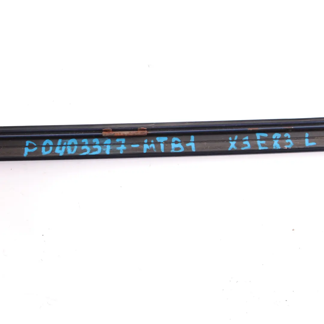 Windscreen Drip Moulding Trim Left N/S Montegoblau Montego Blue A51 to BMW X3 E83 with Part number 0403317 BMW X3 E83 Windscreen Drip Moulding Trim Left N/S Montegoblau Montego Blue A51 - SKU 0403317-MTB1 - Part number 0403317