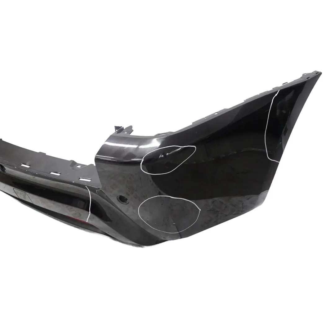 BMW X3 E83 Bumper Rear M Sport PDC Panel Rubinschwarz Ruby Black - S23 - SKU 0403470-RUB - Part number 0403470