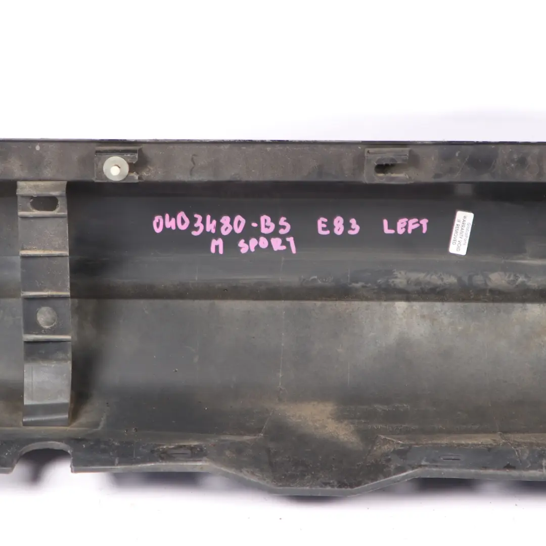 Side Skirt BMW X3 E83 M Sport Door Sill Cover Left N/S Black Sapphire - 475 to with Part number 0403480 Side Skirt BMW X3 E83 M Sport Door Sill Cover Left N/S Black Sapphire - 475 - SKU 0403480-BS - Part number 0403480