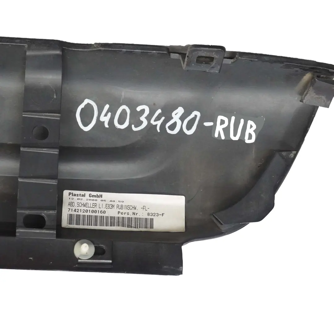 BMW X3 E83 Jupe laterale de bas de porte M sport Rubinschwarz noir gauche - S23 - SKU 0403480-RUB - Numéro de pièce 0403480