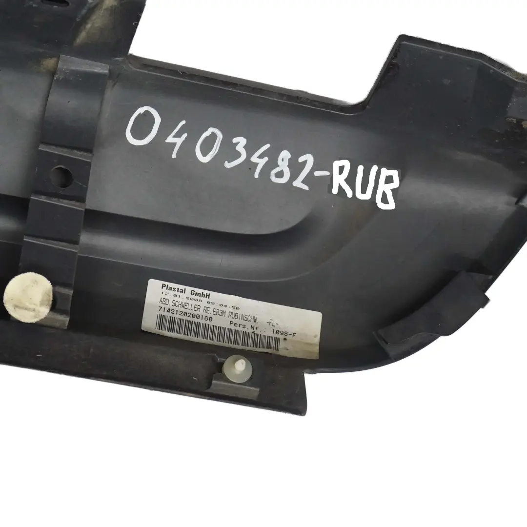  Gonna Laterale BMW X3 E83 Sport Copri Soglia Porta Destra Rubinschwarz Nero S23 - SKU 0403482-RUB - Numero di parte 0403482