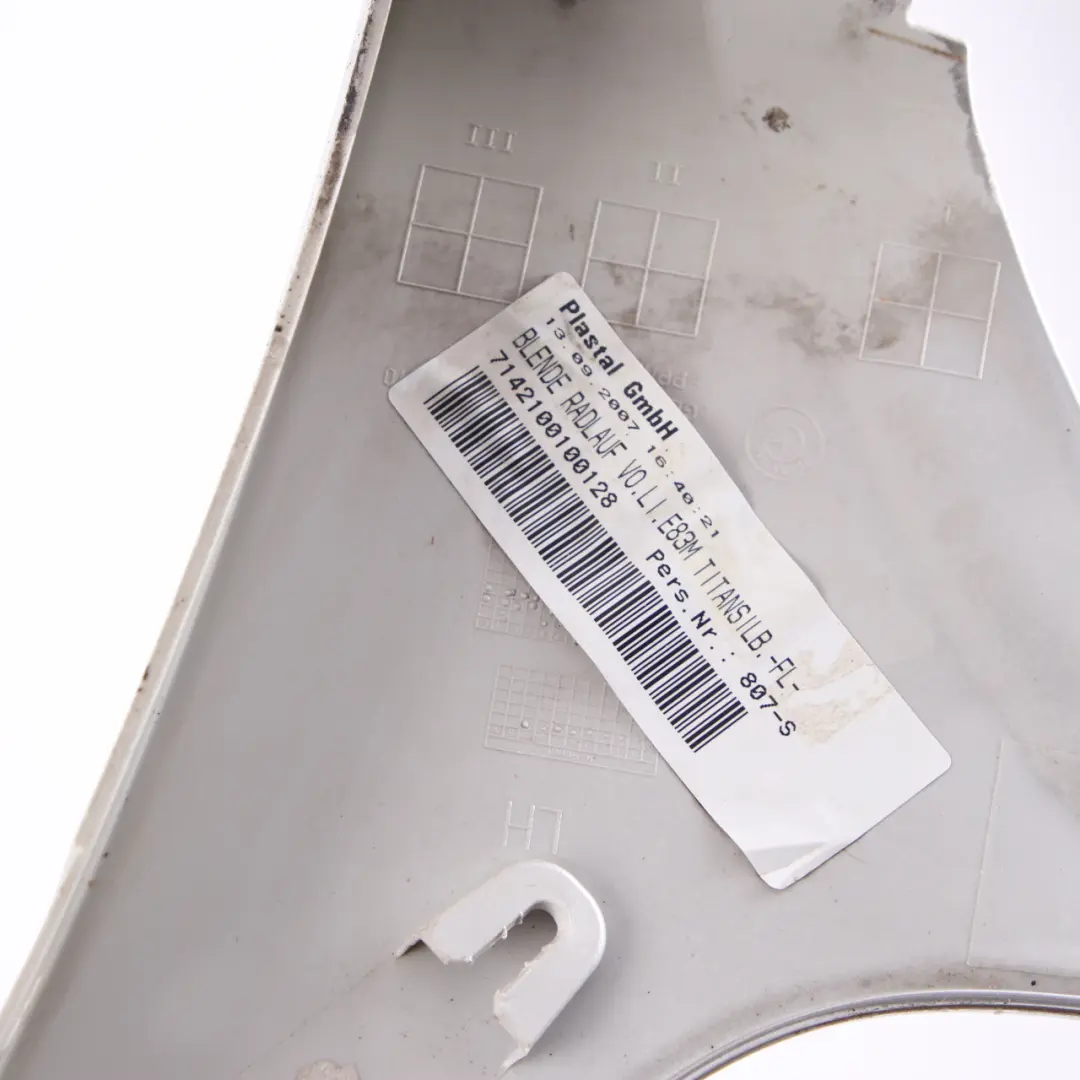 Arch Cover M Sport Front Left N/S Titan Silver Metallic - 354 to BMW X3 E83 Wheel with Part number 0403483 BMW X3 E83 Wheel Arch Cover M Sport Front Left N/S Titan Silver Metallic - 354 - SKU 0403483-TS2 - Part number 0403483