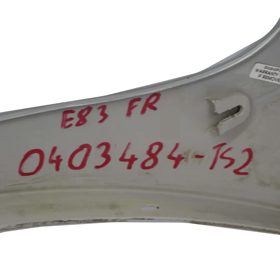BMW X3 E83 M Sport Apertura Passaruota Frontale Dx Argento-Titanio Argento - 354 - SKU 0403484-TS2 - Numero di parte 0403484