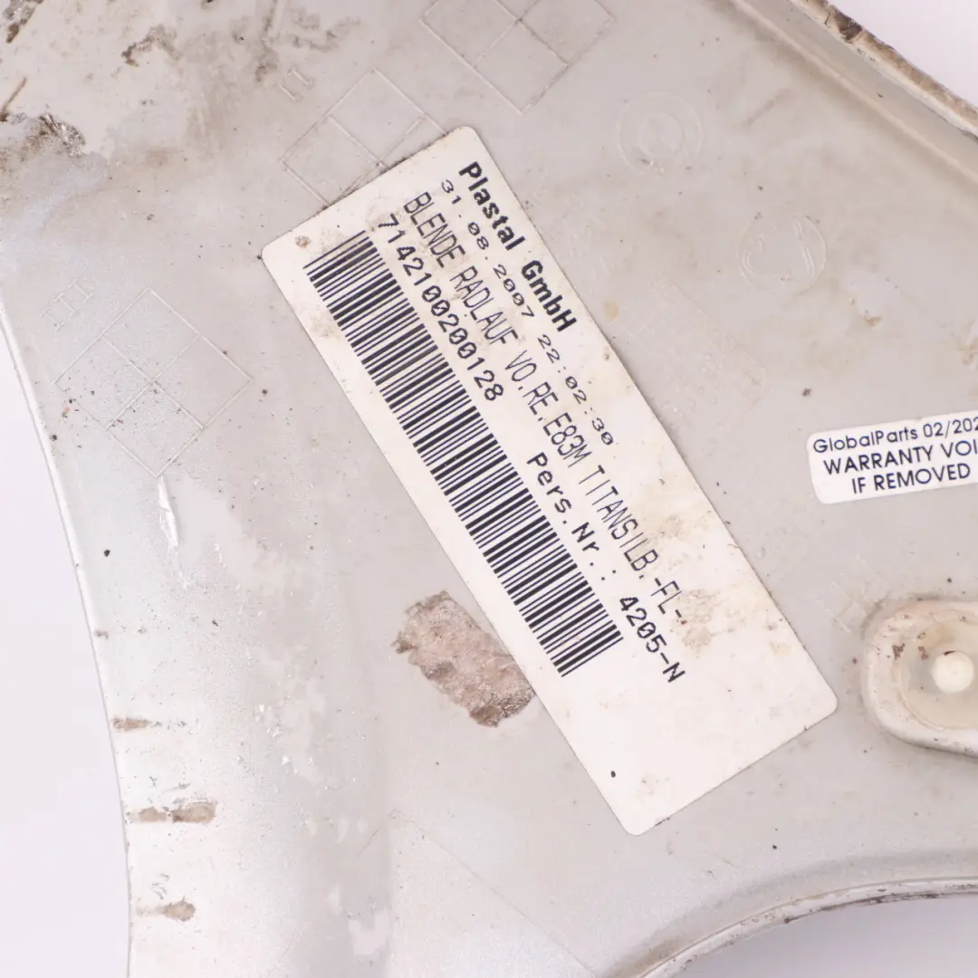 Rad Lauf Abdeckung Vorne Rechts Titansilber - 354 für BMW X3 E83 M Sport mit Teilenummer 0403484 BMW X3 E83 M Sport Rad Lauf Abdeckung Vorne Rechts Titansilber - 354 - SKU 0403484-TS - Teilenummer 0403484