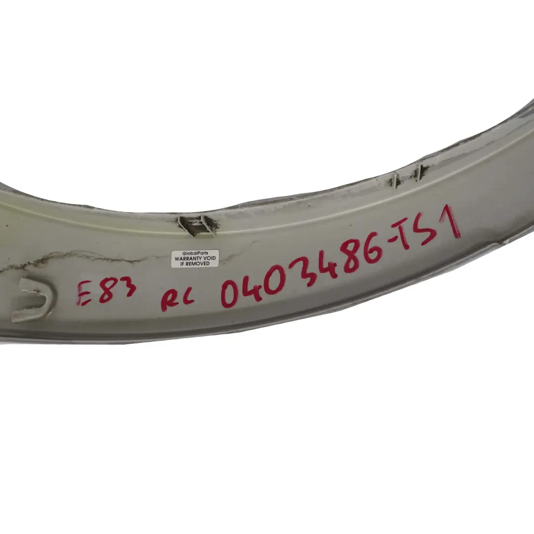 Blende Radlauf Hinten Links Titansilber Silber für BMW X3 E83 M Sport mit Teilenummer 0403486 BMW X3 E83 M Sport Blende Radlauf Hinten Links Titansilber Silber - SKU 0403486-TS1 - Teilenummer 0403486