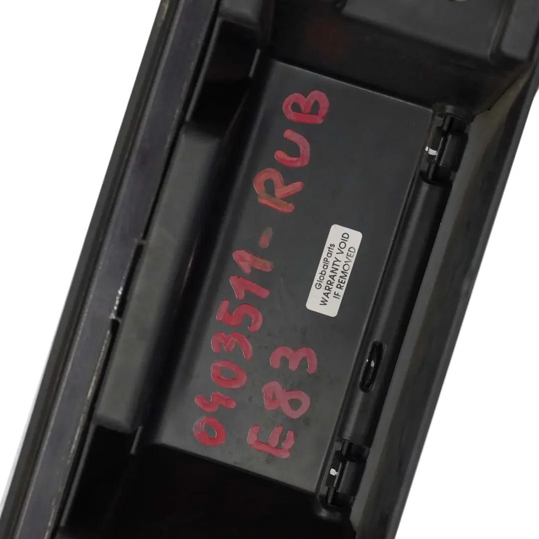 BMW X3 E83 M Sport Blende Abdeckung Heckklappe Rubinschwarz - S23 - SKU 0403511-RUB - Teilenummer 0403511