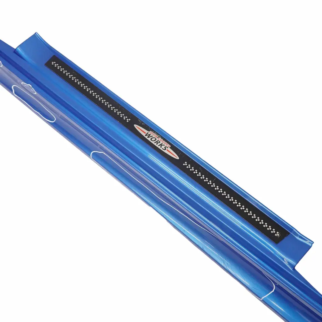 Puerta Izquierda Embellecedor Lateral Faldon Laser Azul - A59 para Mini R56 R57 JCW con número de pieza 0404115 Mini R56 R57 JCW Puerta Izquierda Embellecedor Lateral Faldon Laser Azul - A59 - SKU 0404115-LAB - Número de pieza 0404115