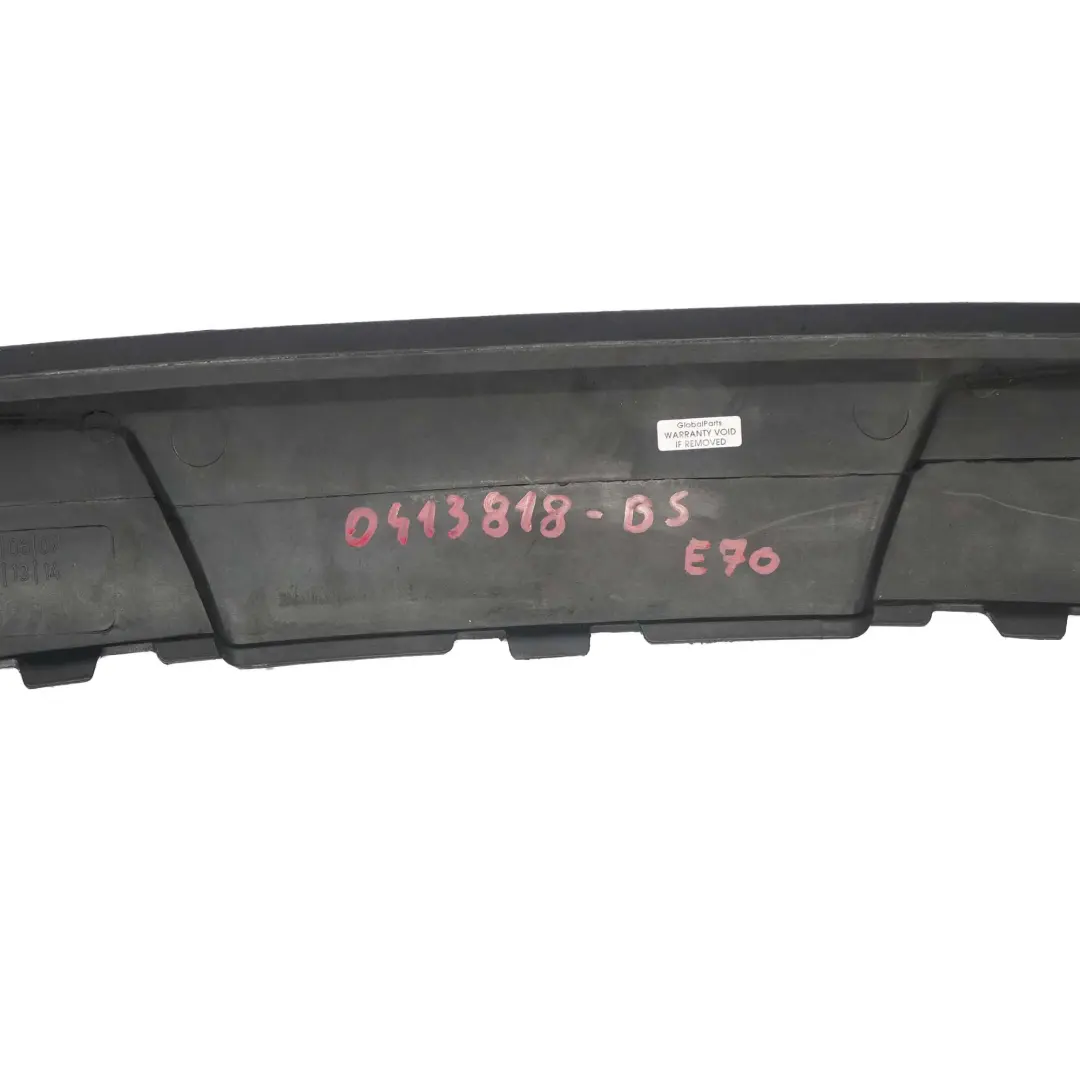 BMW X5 E70 Bumper Diffuser Aero Rear Lower Centre Trim Panel Black Sapphire 475 - SKU 413818 - Part number 0413818
