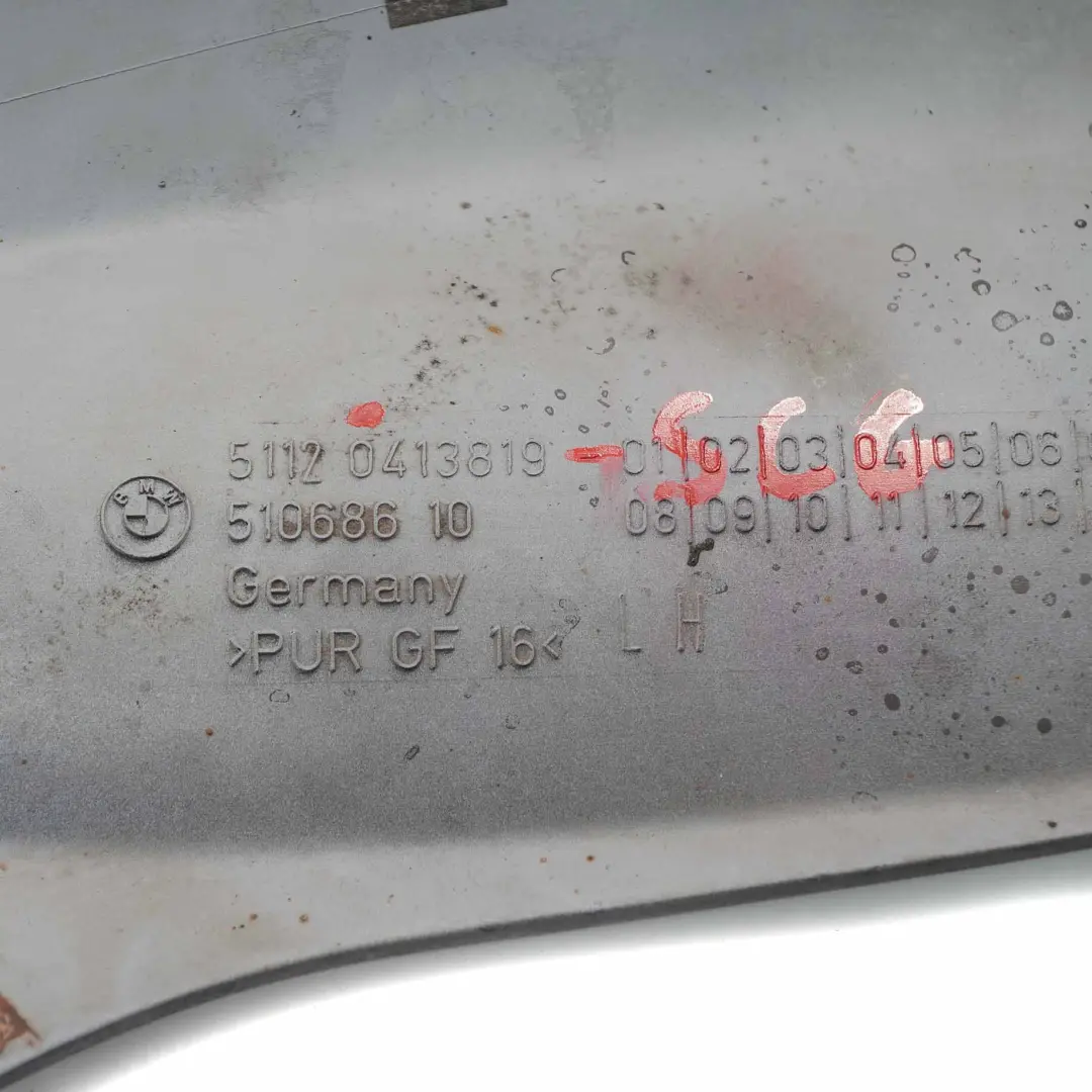 Paraurti Posteriore Sinistro Aero Laterale Inferiore Spacegrau - A52 per BMW E70 con numero di parte 0413819 BMW E70 Paraurti Posteriore Sinistro Aero Laterale Inferiore Spacegrau - A52 - SKU 0413819-SCG - Numero di parte 0413819