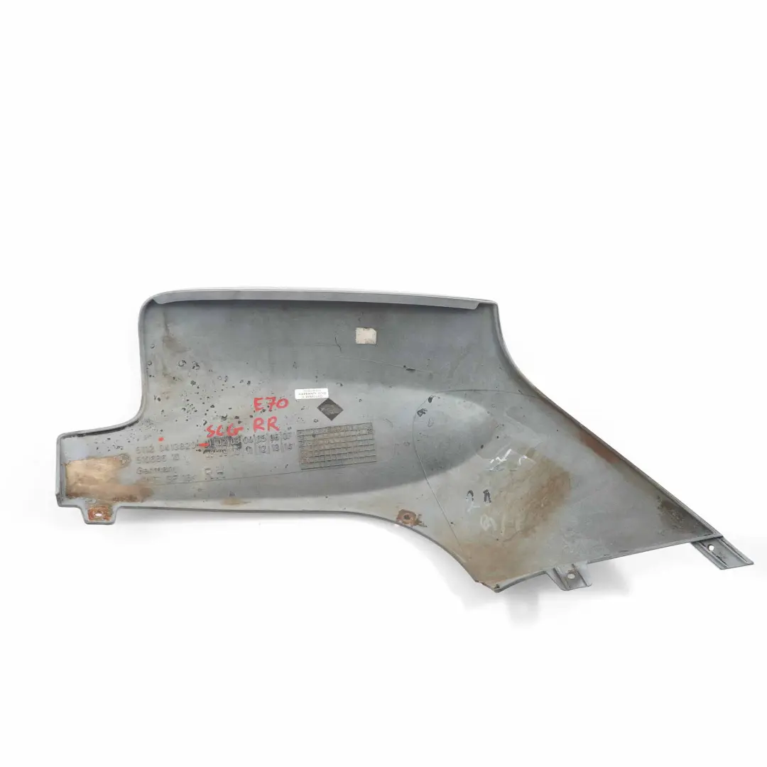 BMW X5 E70 Bumper Rear Right O/S Aero Lower Side Trim Cover Spacegrau Grey - A52 - SKU 0413820-SCG - Part number 0413820