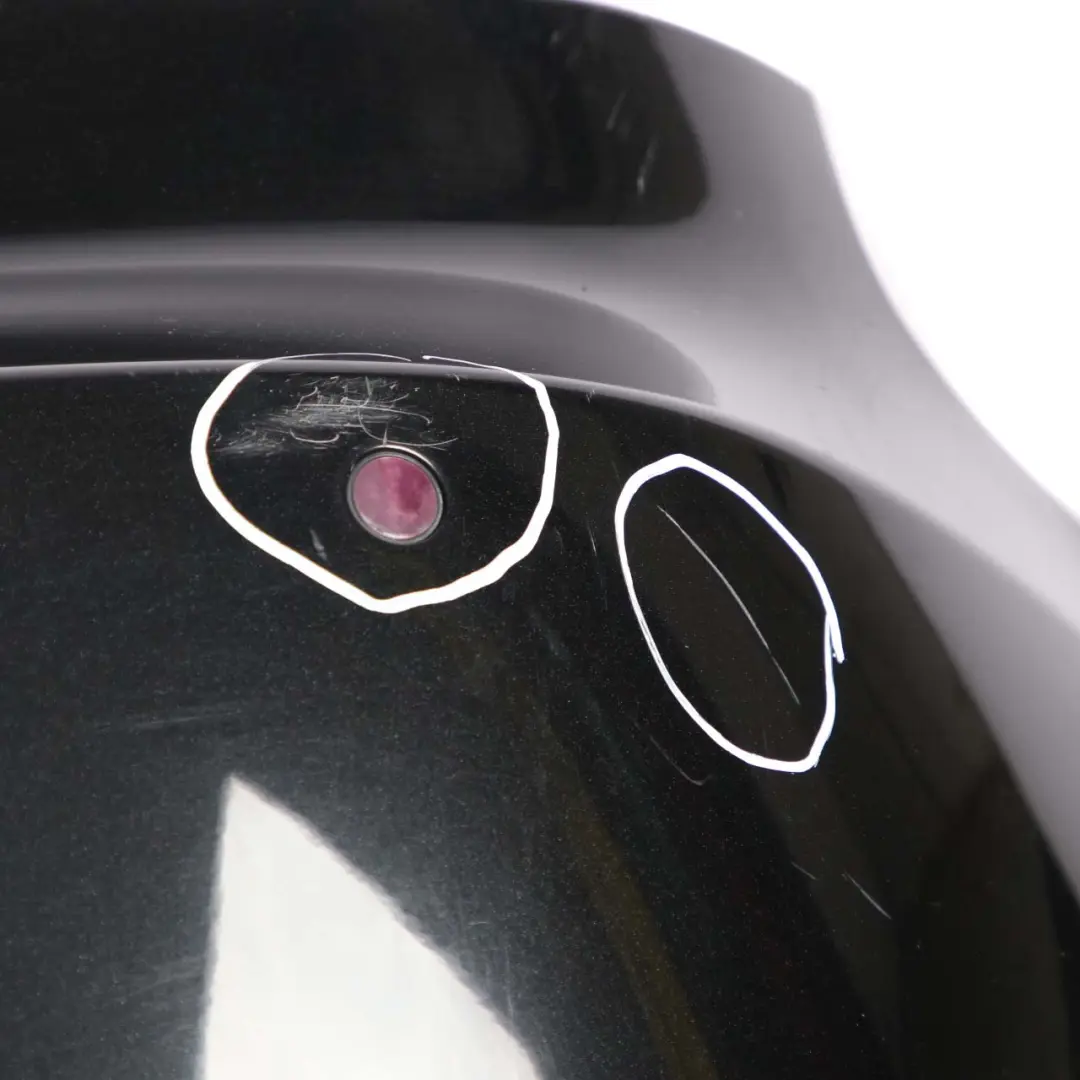 Bumper 335i 335d Aerodynamic Aero PDC Black Sapphire - 475 to BMW E92 E93 Rear with Part number 0414374 BMW E92 E93 Rear Bumper 335i 335d Aerodynamic Aero PDC Black Sapphire - 475 - SKU 0414374-BS - Part number 0414374