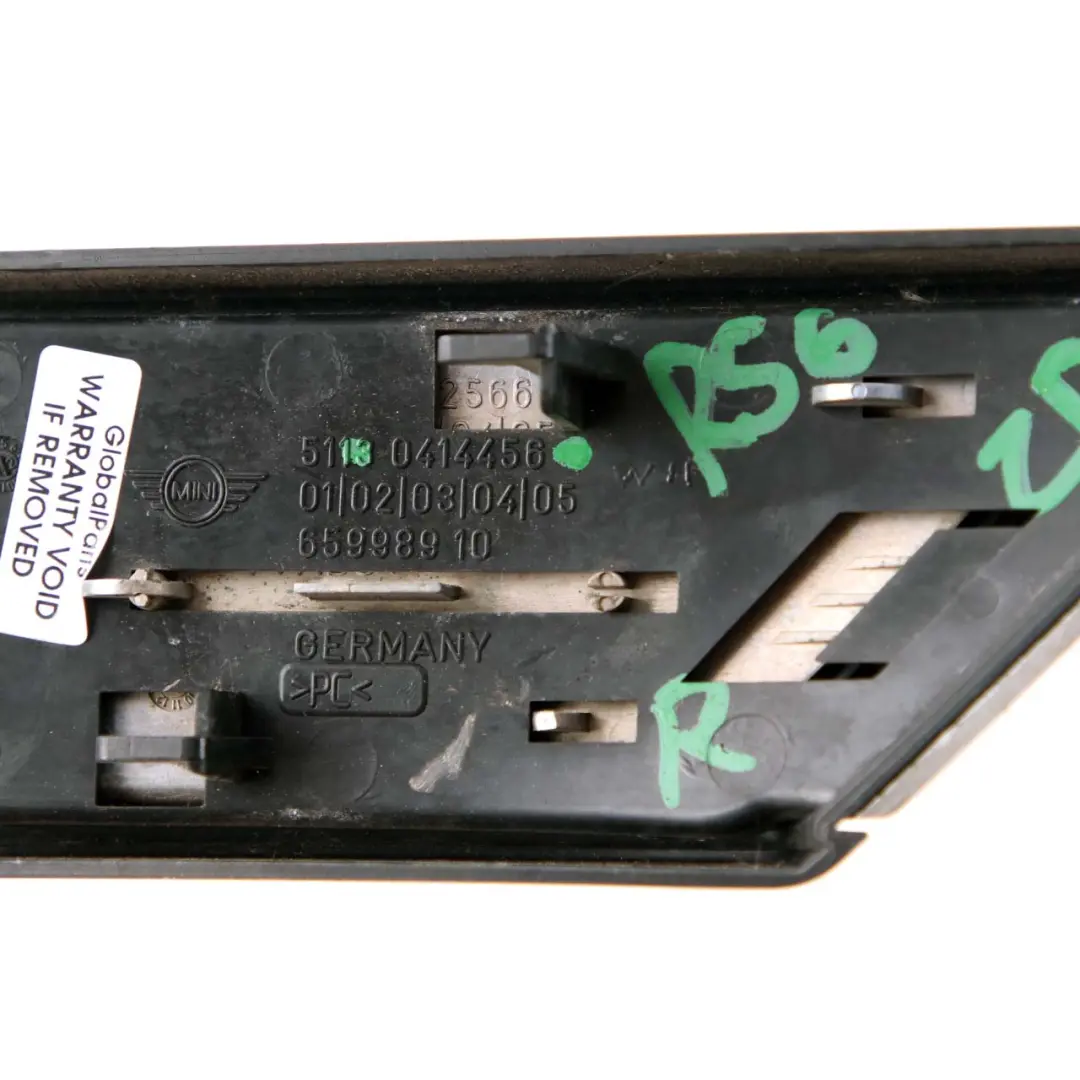 Direction Turn Side Indicator Carrier Trim Right O/S to Mini Cooper R55 R56 LCI with Part number 432572 Mini Cooper R55 R56 LCI Direction Turn Side Indicator Carrier Trim Right O/S - SKU 0414456 - Part number 432572