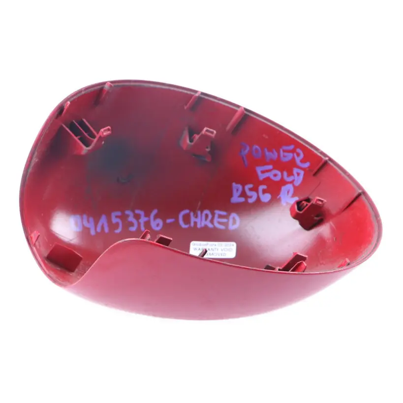 Wing Mirror Cover Mini R55 R56 Power Fold Casing Right O/S Chili Red - 851 to with Part number 0415376 Wing Mirror Cover Mini R55 R56 Power Fold Casing Right O/S Chili Red - 851 - SKU 0415376-CHRED - Part number 0415376