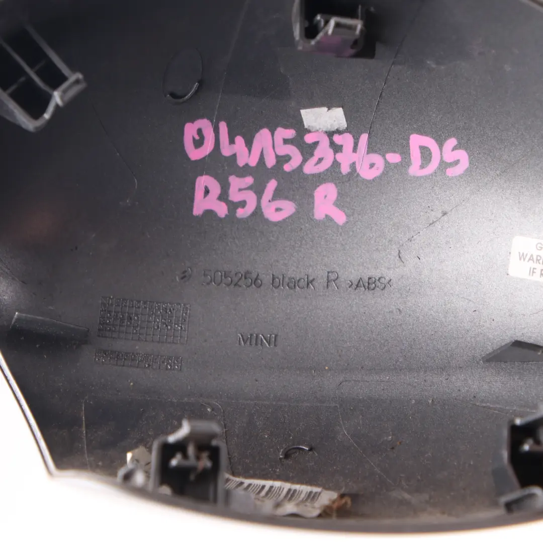  Wing Mirror Cover Mini R55 R56 Power Fold Casing Right O/S Dark Silver Metallic - SKU 0415376-DS - Part number 0415376