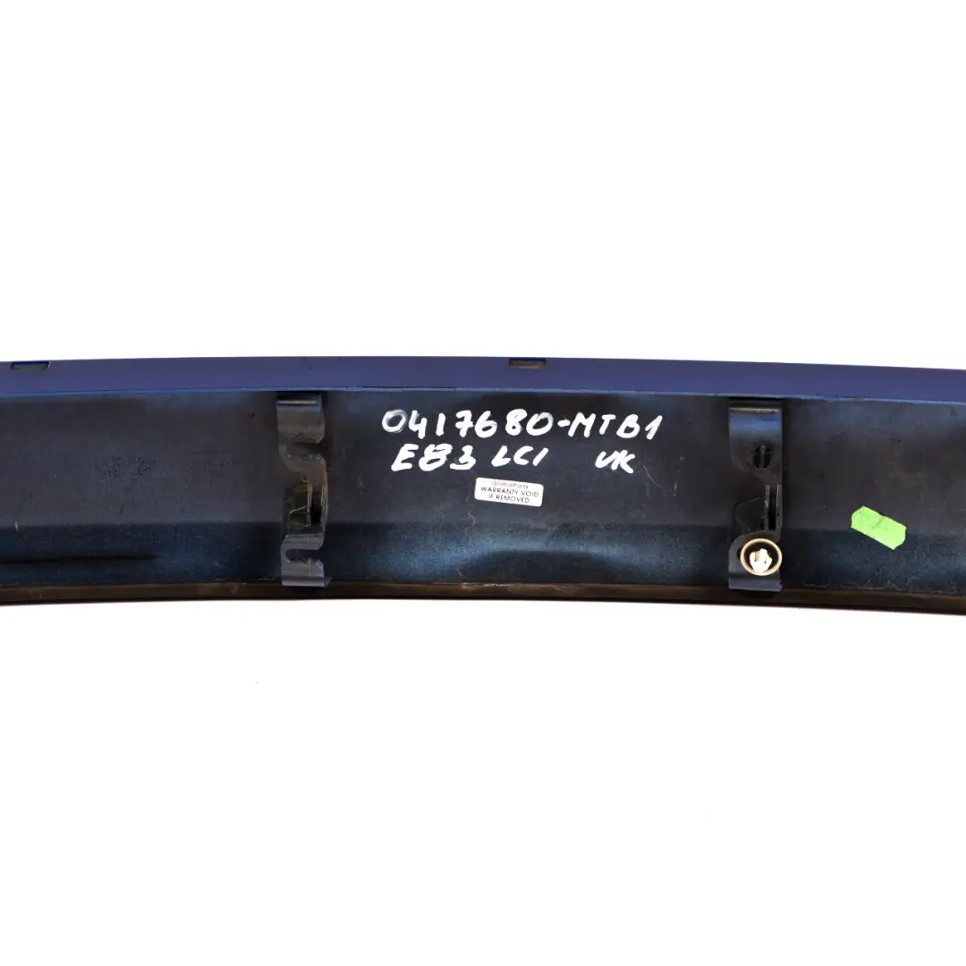 Boot Trunk Lid Tailgate Finisher Cover Montegoblau Blue - A51 to BMW X3 E83 LCI with Part number 0417680 BMW X3 E83 LCI Boot Trunk Lid Tailgate Finisher Cover Montegoblau Blue - A51 - SKU 0417680-MTB1 - Part number 0417680