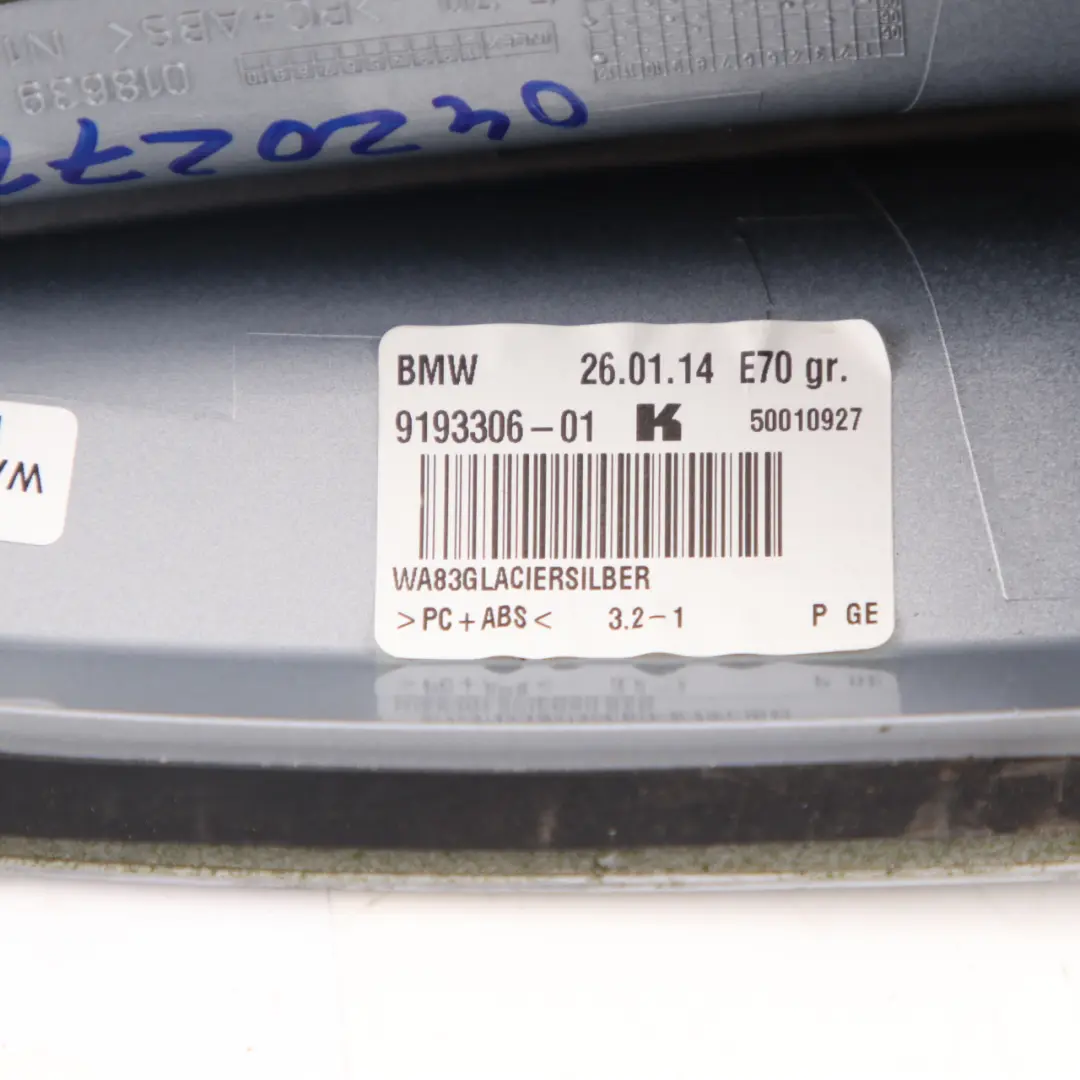 Antenne de toit BMW F11 X5 E70 Housse de toit Shark Silver Glacier A83 9193306 - SKU 0420271-GSB - Numéro de pièce 0420271