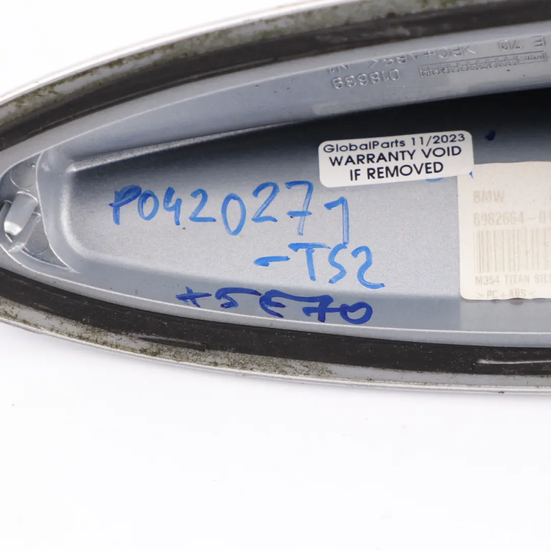 Roof Antenna Cover BMW F11 X5 E70 Shark Housing Titansilber Silver Metallic 354 to with Part number 0420271 Roof Antenna Cover BMW F11 X5 E70 Shark Housing Titansilber Silver Metallic 354 - SKU 0420271-TS2 - Part number 0420271