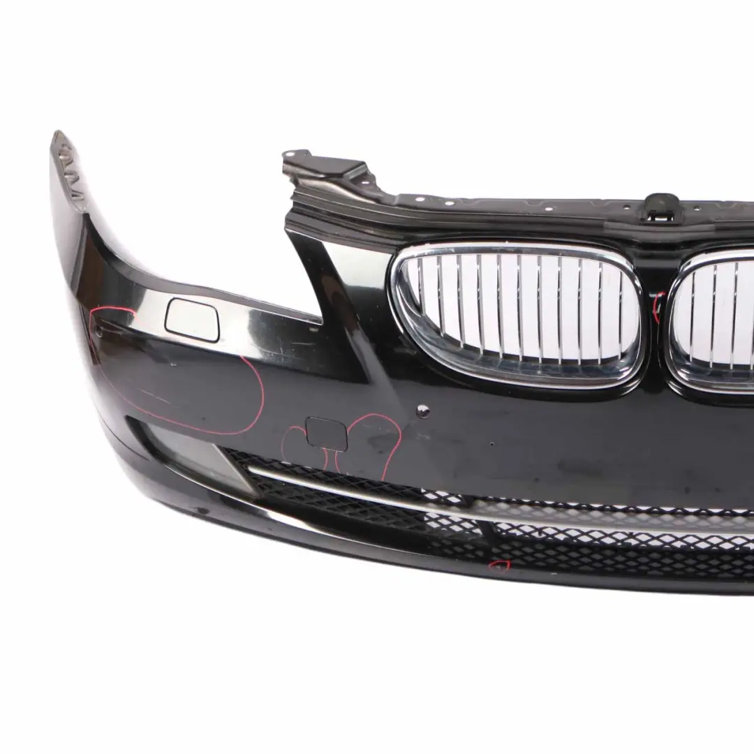 BMW E60 LCI Front Bumper Trim Panel Black Sapphire Metallic - 475 - SKU 0420276-BS - Part number 0420276