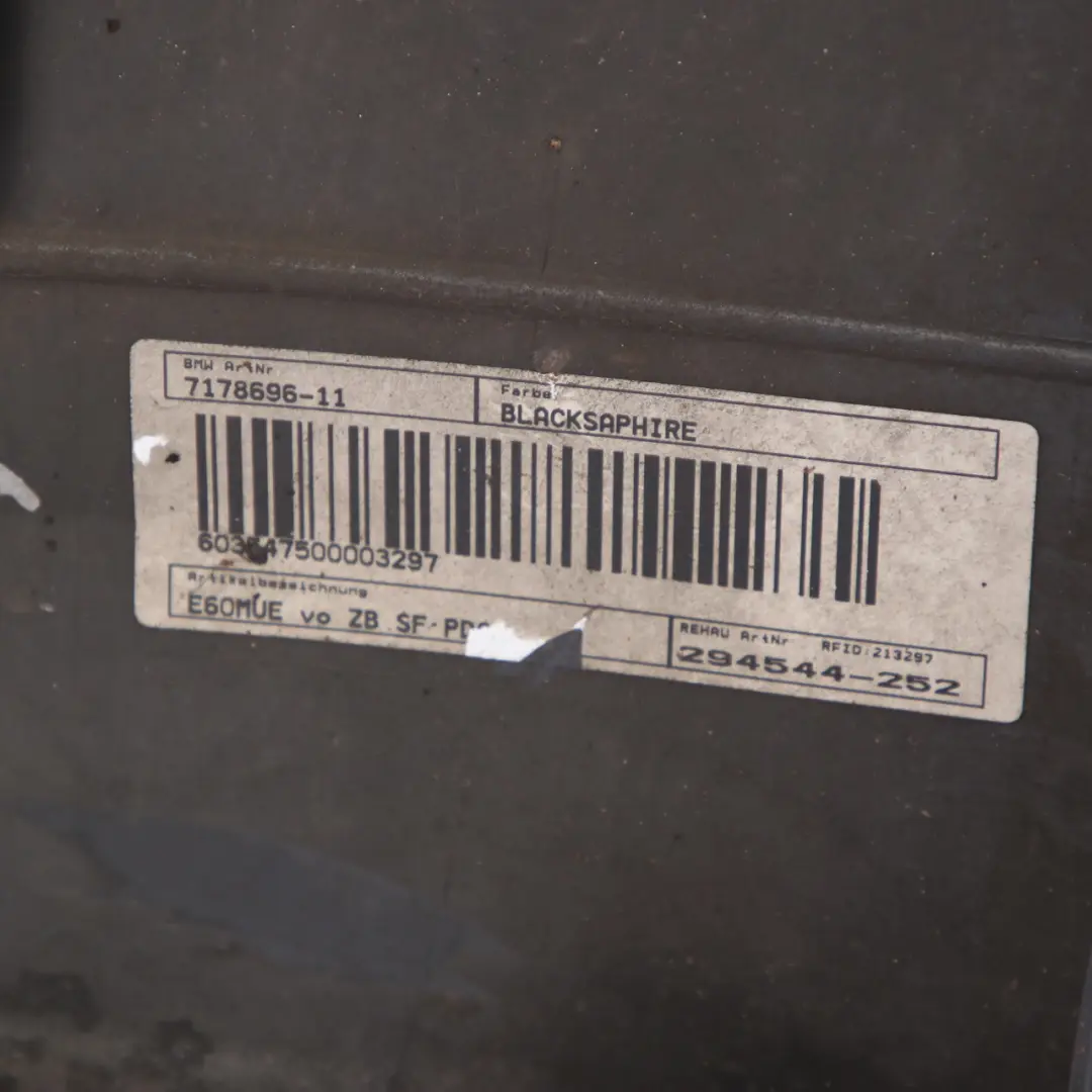 BMW E60 LCI Front Bumper Trim Panel Black Sapphire Metallic - 475 - SKU 0420276-BS - Part number 0420276